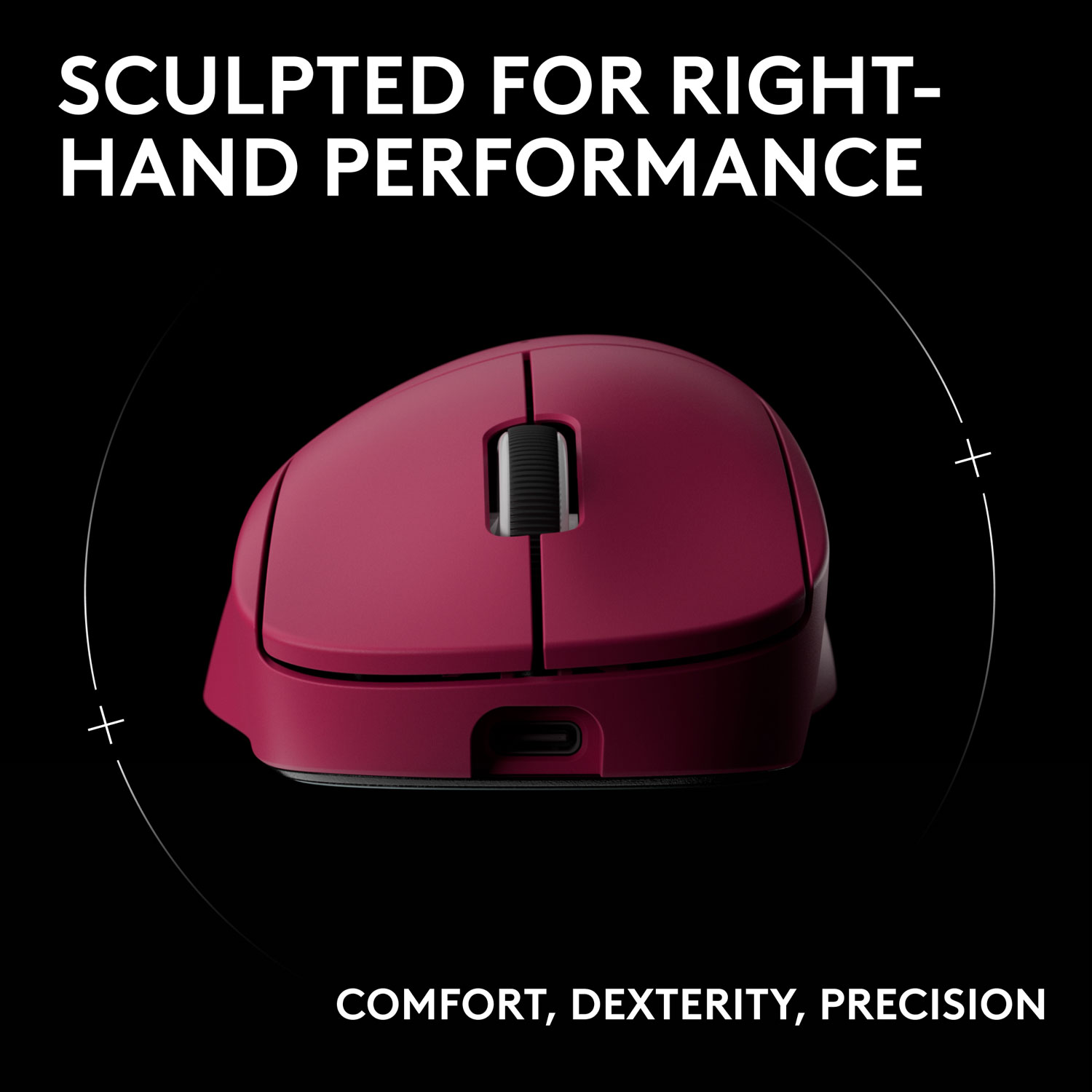 Logitech PRO X SUPERLIGHT 2 DEX 44000 DPI Wireless Optical Lightweight 5-Button Gaming Mouse - Magenta