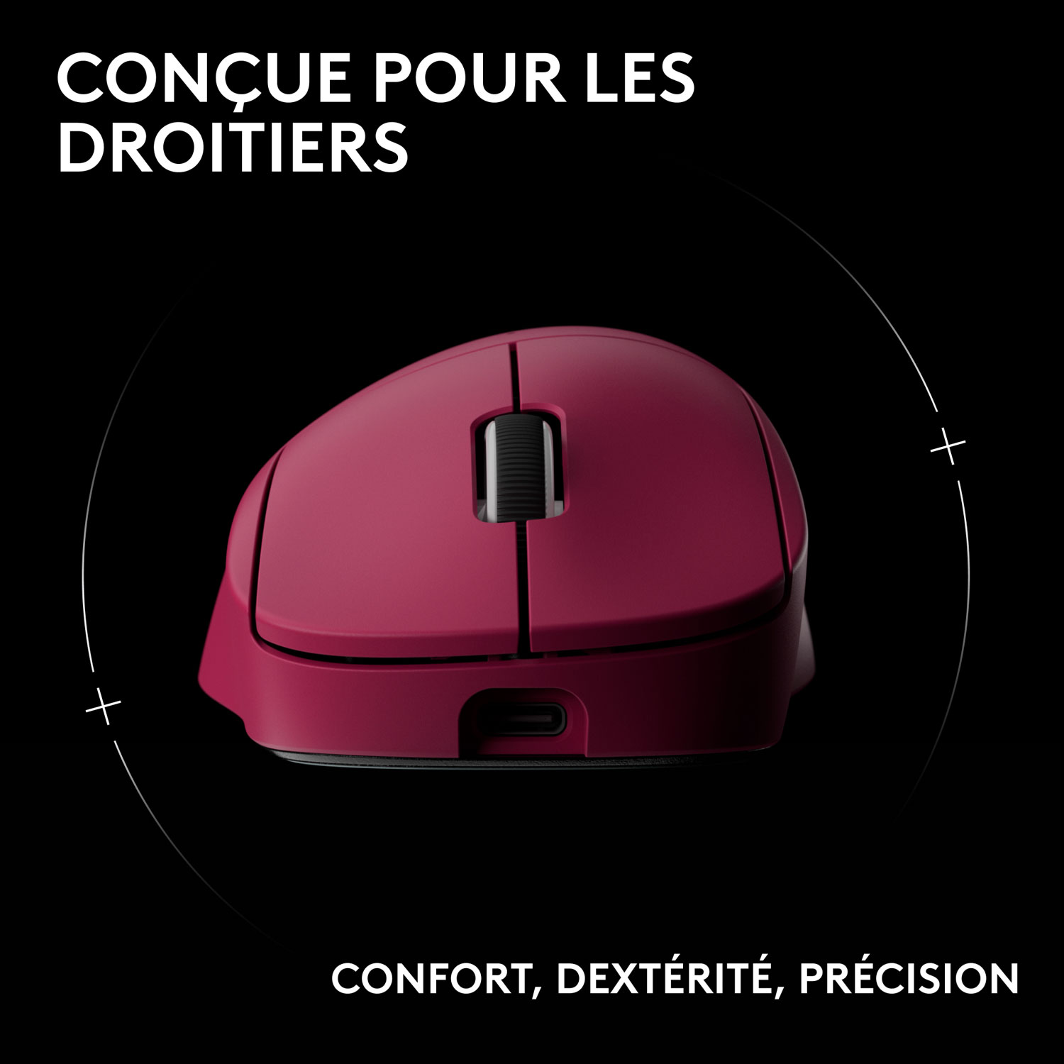 Logitech PRO X SUPERLIGHT 2 DEX 44000 DPI Wireless Optical Lightweight 5-Button Gaming Mouse - Magenta