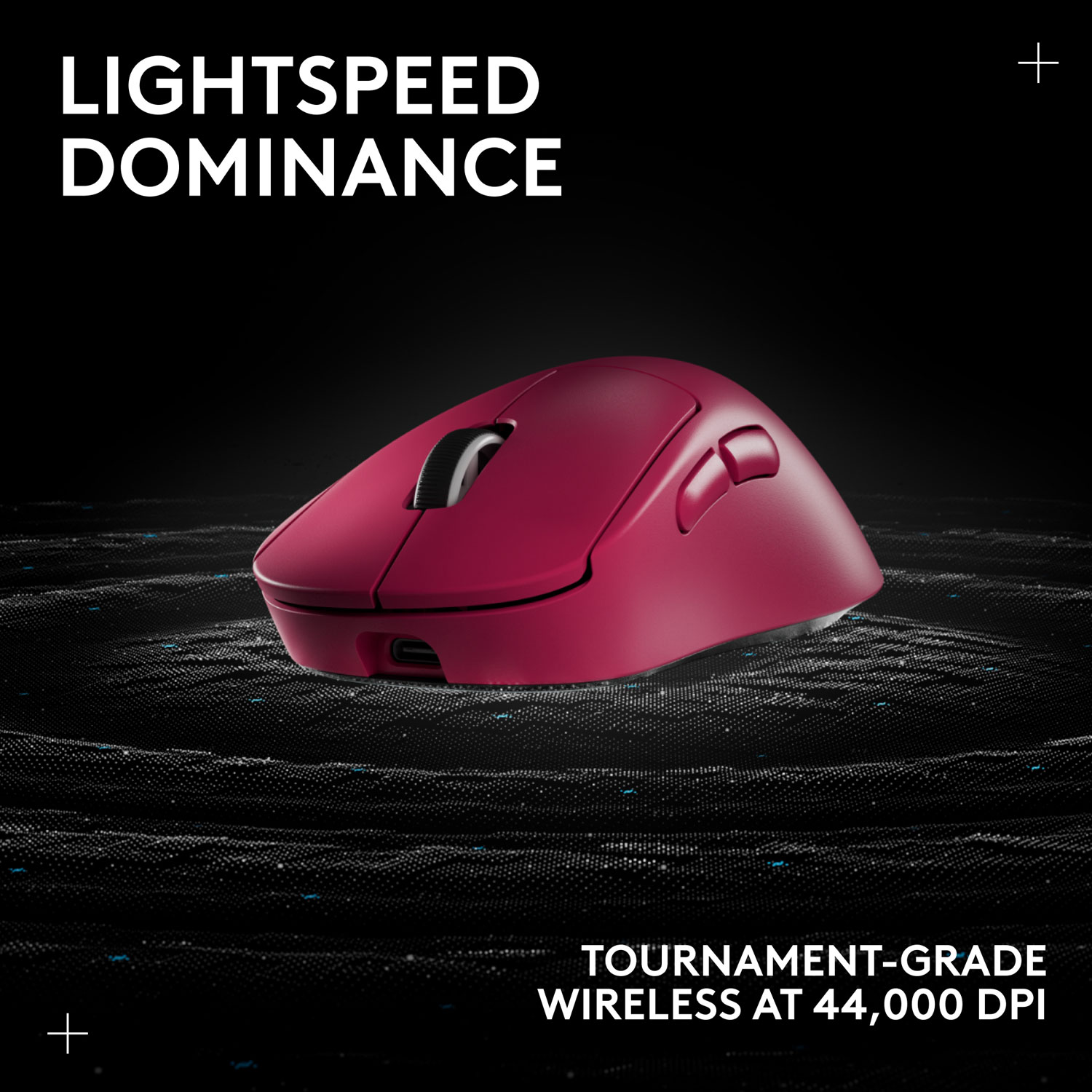 Logitech PRO X SUPERLIGHT 2 DEX 44000 DPI Wireless Optical Lightweight 5-Button Gaming Mouse - Magenta