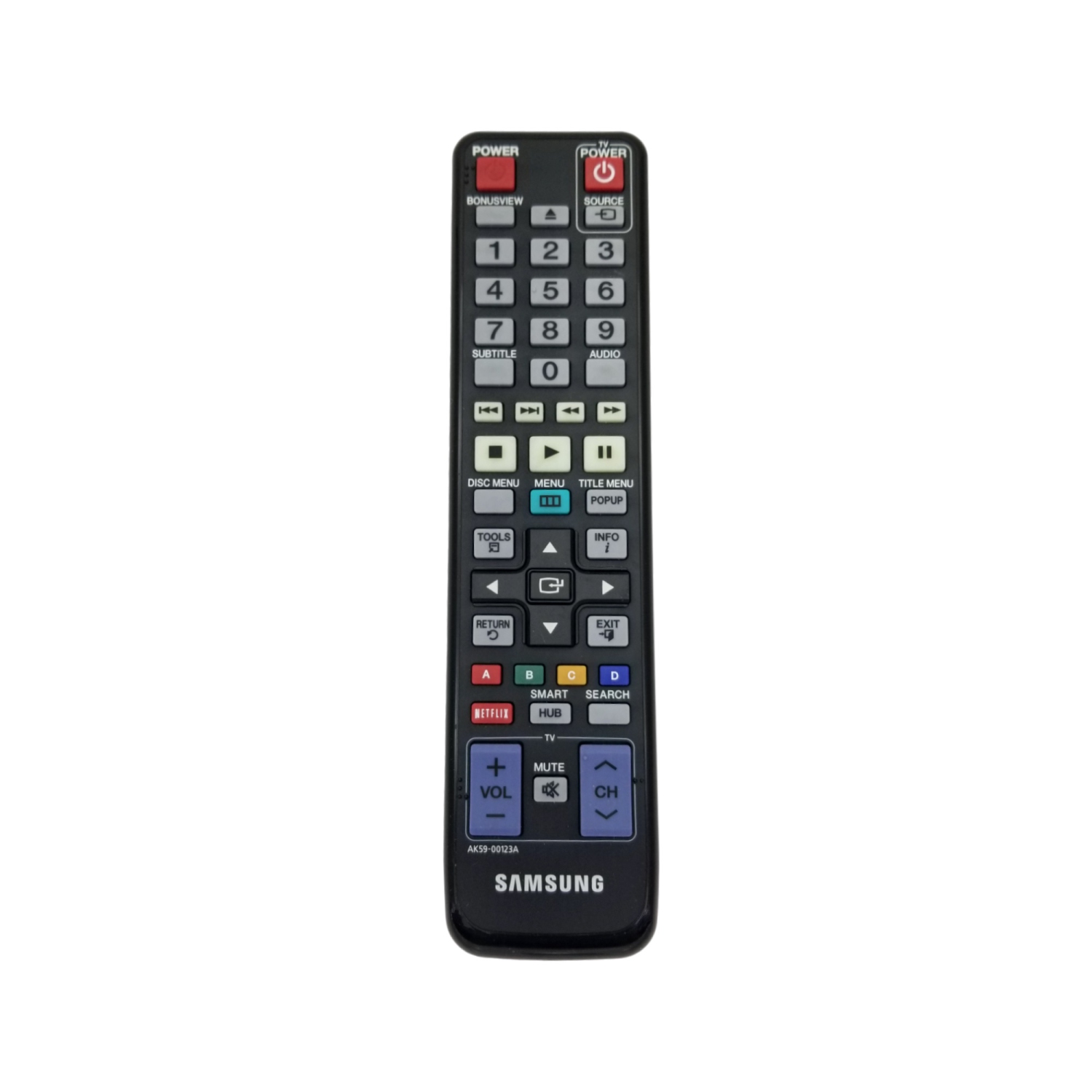 Refurbished (Good) Samsung BD Blu-Ray DVD Player Remote Control AK59-00123A OEM