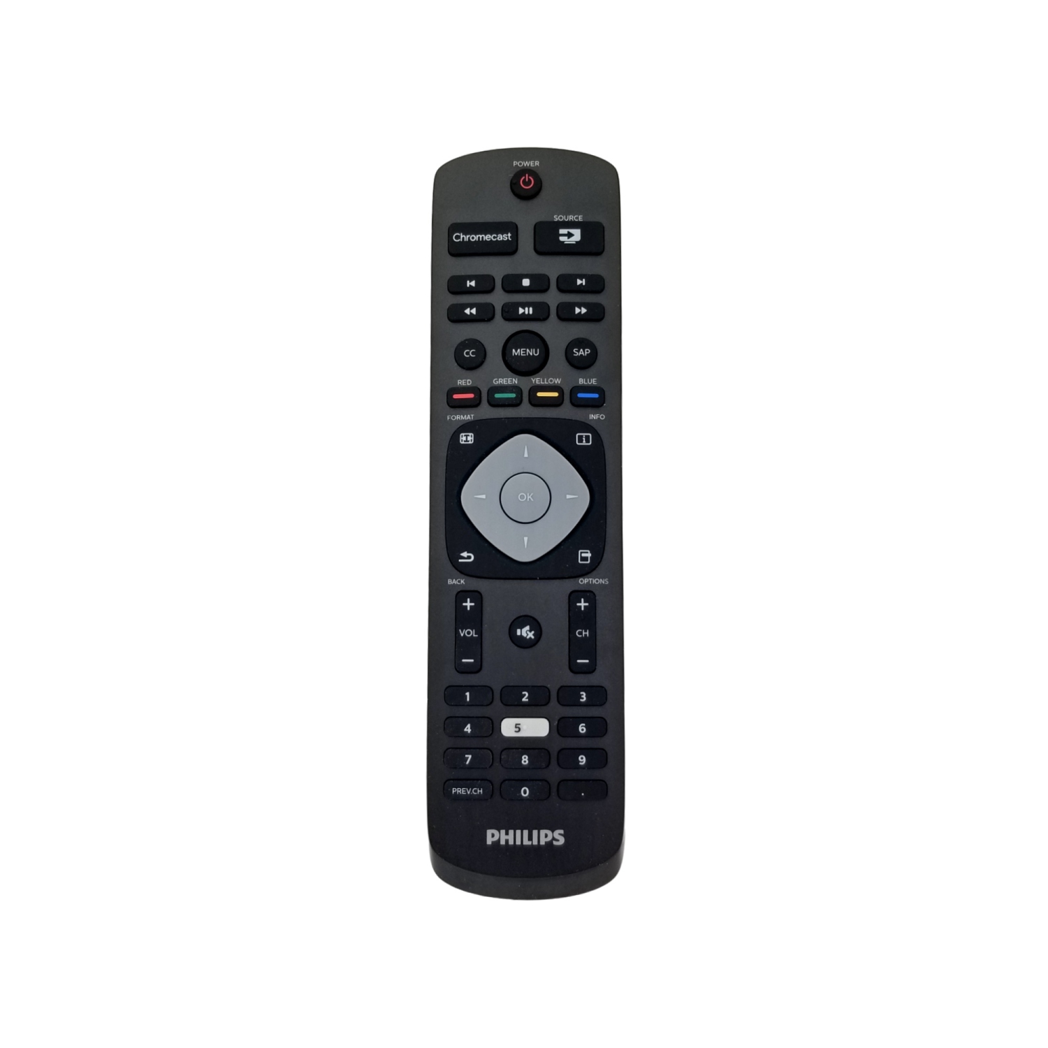 Refurbished Philips Google Cast TV Remote Control URMT42JHG008 OEM