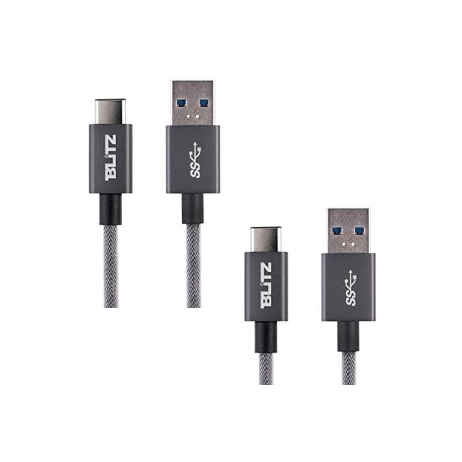 Tuff-Built Ultra Durable USB 3.1 Type-C to USB 3.0 Cable )Pack of 2)