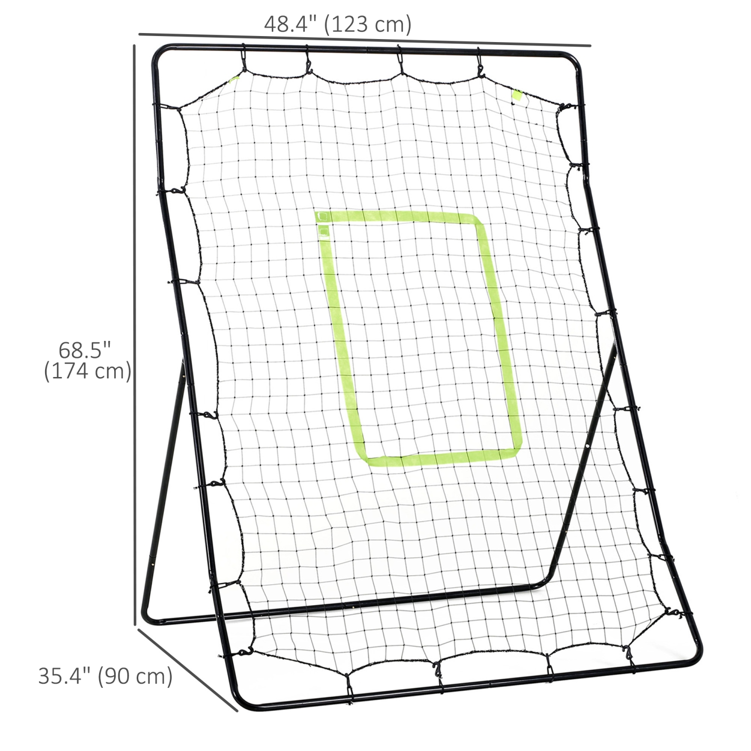 Soozier 4 x 5.7 FT Volleyball Rebounder Net with Strike Zone, Soccer Baseball Lacrosse Rebounder Net for Teens Adults Pitching, Training and Fielding