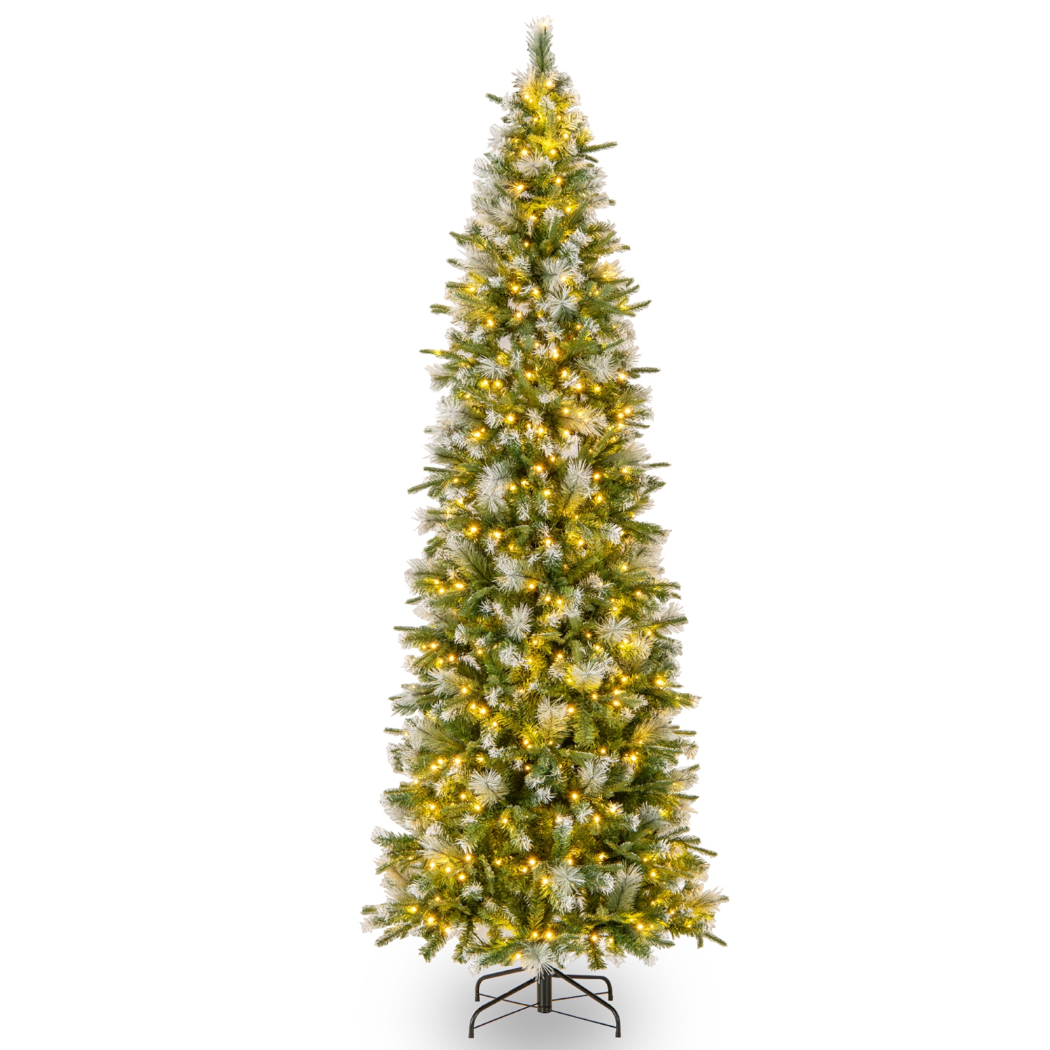 Gymax 9 FT Pre-Lit Artificial Christmas Tree w/ 1228 Frosted Tips 470 LED Lights