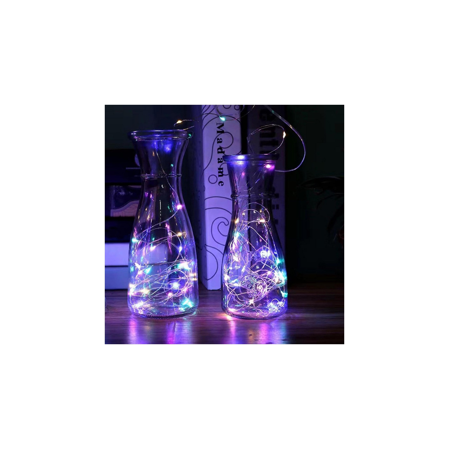 YOULIGHTS Wine Bottle Lights with Cork, 20 Pack 6.56ft/2M LED Wine Bottle Light, 3 Speed Adjustment for