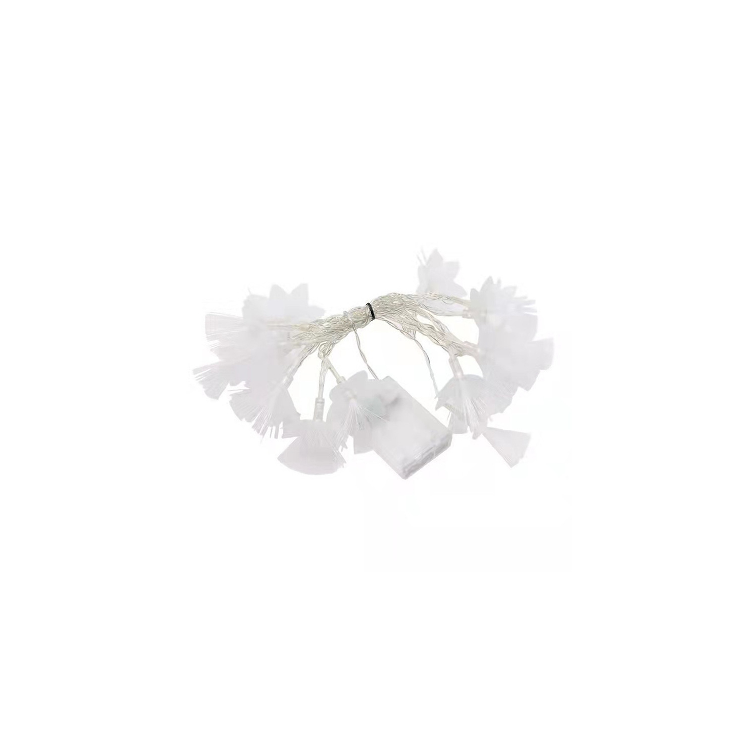 YOULIGHTS 40 – guirlande de lumières à DEL en fibre optique 19,68Ft/6&nbsp;M, feux de feu à piles, blanc chaud