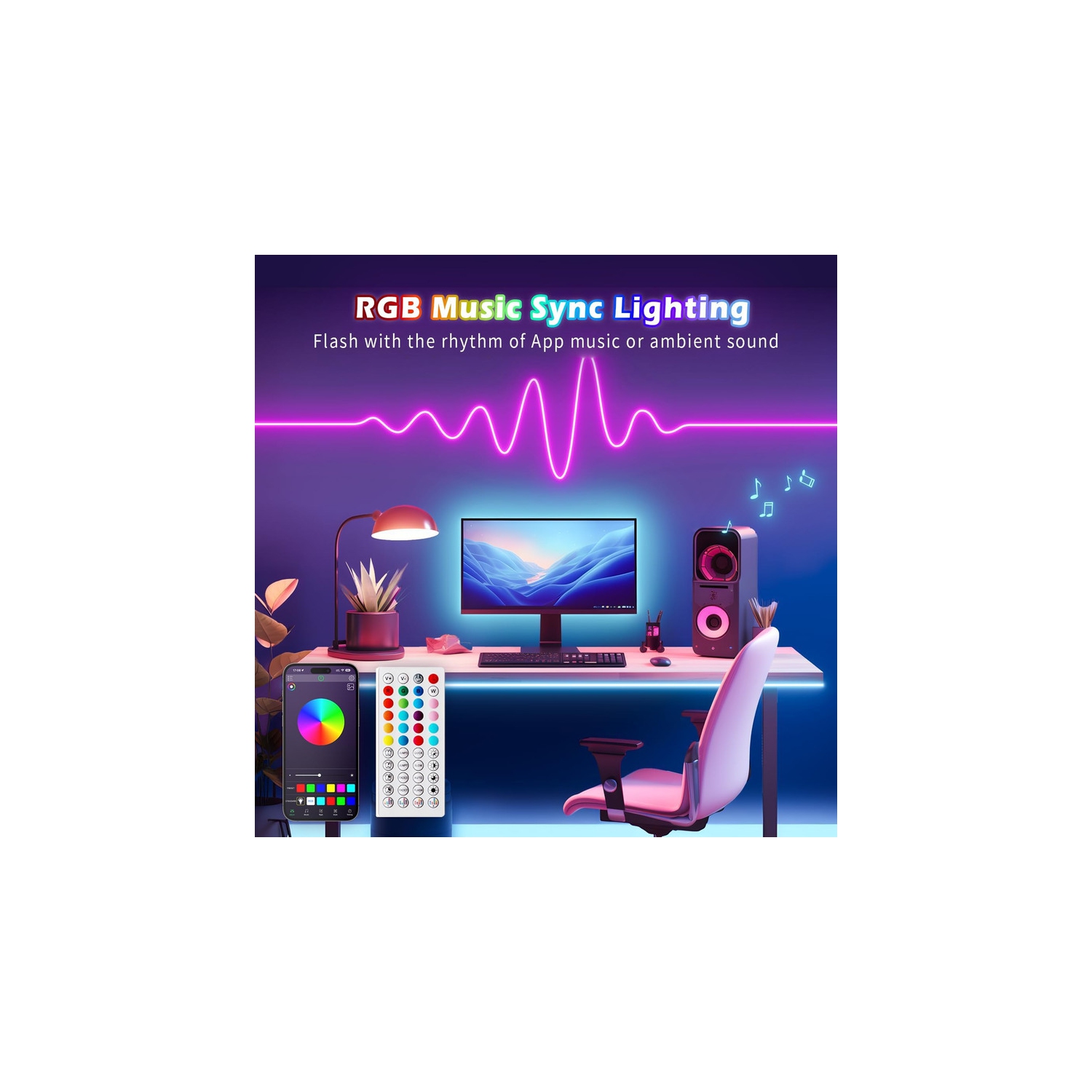 YOULIGHTS 49.21ft/15 M Led Neon Lights,Smart App Remote Control Music Sync Color Changing, DIY Graphics Flexible Led Lights Strip