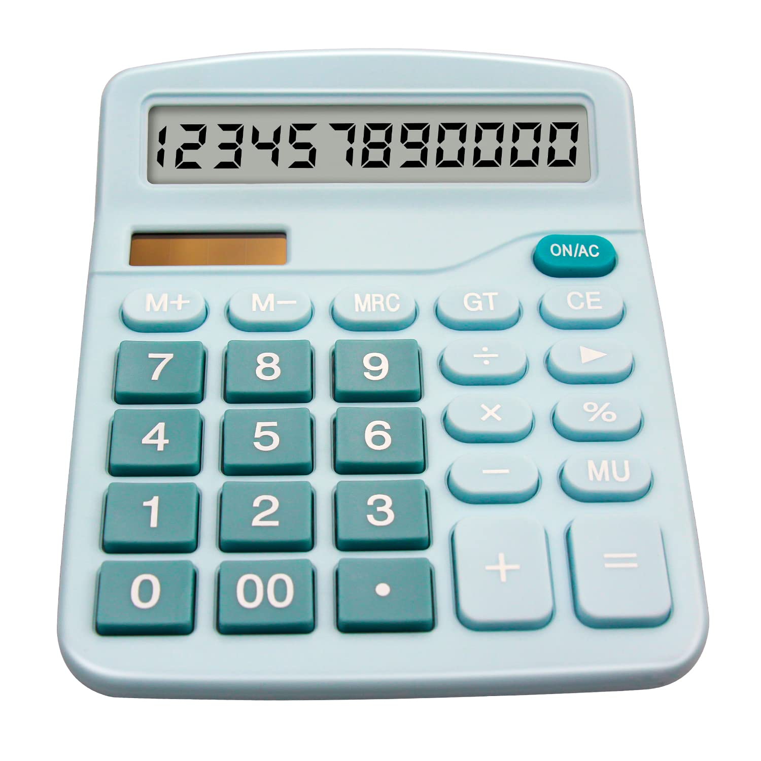 Calculatrice de bureau avec très grand écran ACL à 12 chiffres, calculatrice de bureau, pile et énergie solaire pour l’école à domicile de bureau