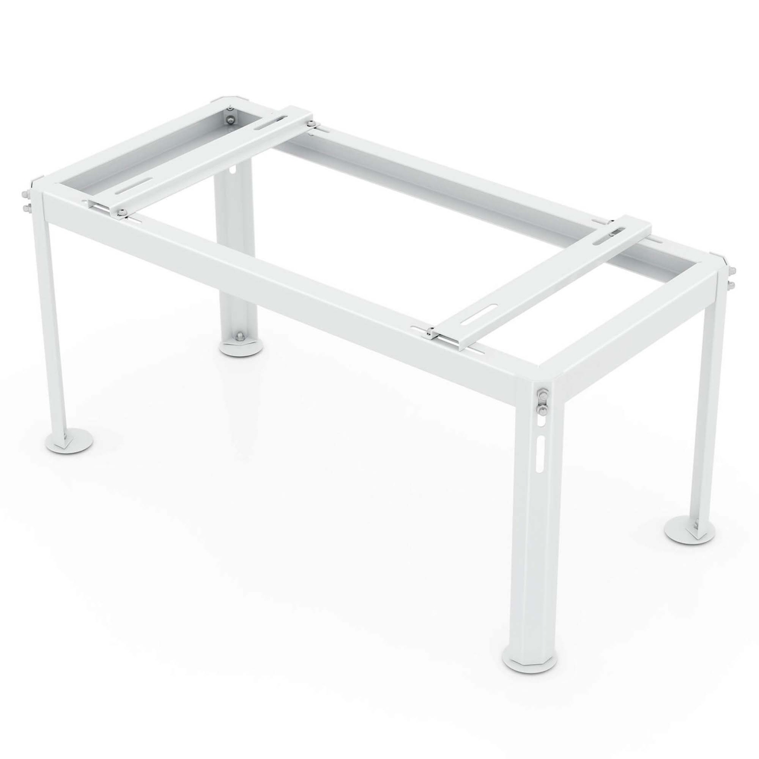 Support de sol divisé miniature de 16 po de Costway avec hauteur réglable, longueur et largeur ajustables pour condensateur c.a.