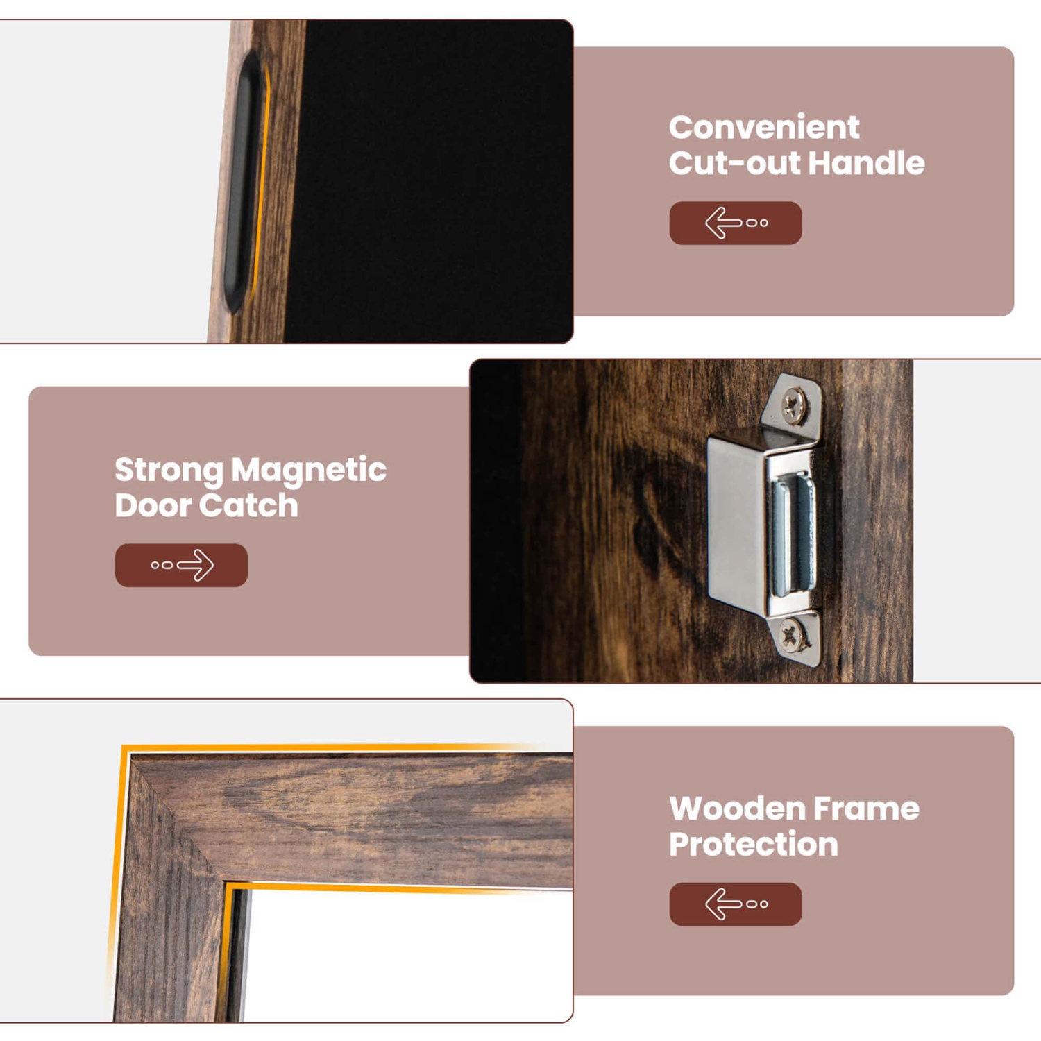 Coffret de rangement d'armoire avec miroir de Costway Jewellery avec cadeau de Noël sur pied