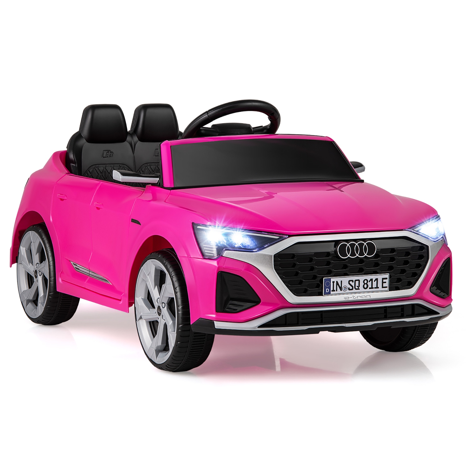 Gymax 12V Kids Ride On Car w/Remote Control 4 Wheels Suspension 3 Speeds LED Headlight