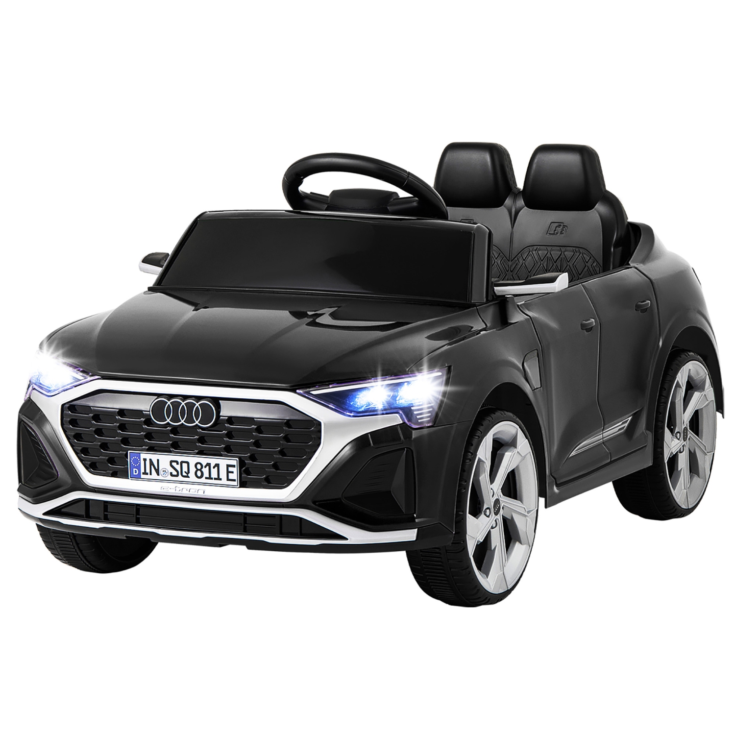 Gymax 12V Kids Ride On Car w/Remote Control 4 Wheels Suspension 3 Speeds LED Headlight