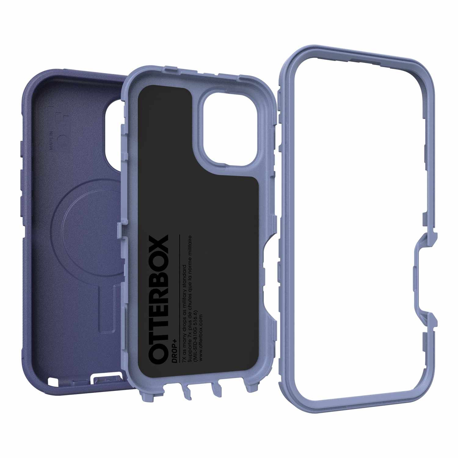 OtterBox Defender Pro Case for iPhone 16 - Rugged Purple Hard Shell with MagSafe
