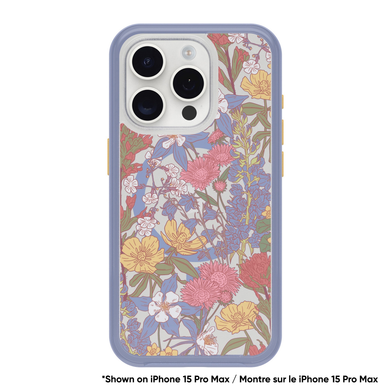 OtterBox Symmetry Clear Series Hard Shell Case for iPhone 16 Pro Max - Elegant Purple Design