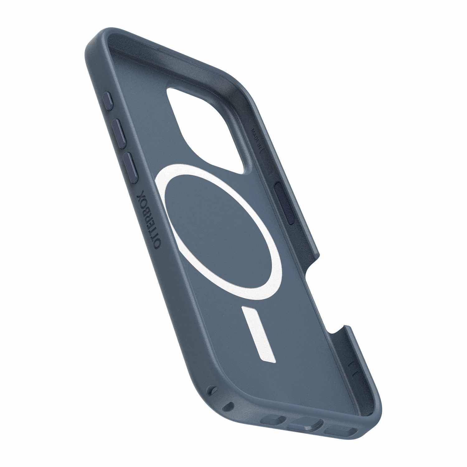 Élégant étui Symmetry d'OtterBox pour iPhone 16 avec MagSafe - coque rigide durable bleue