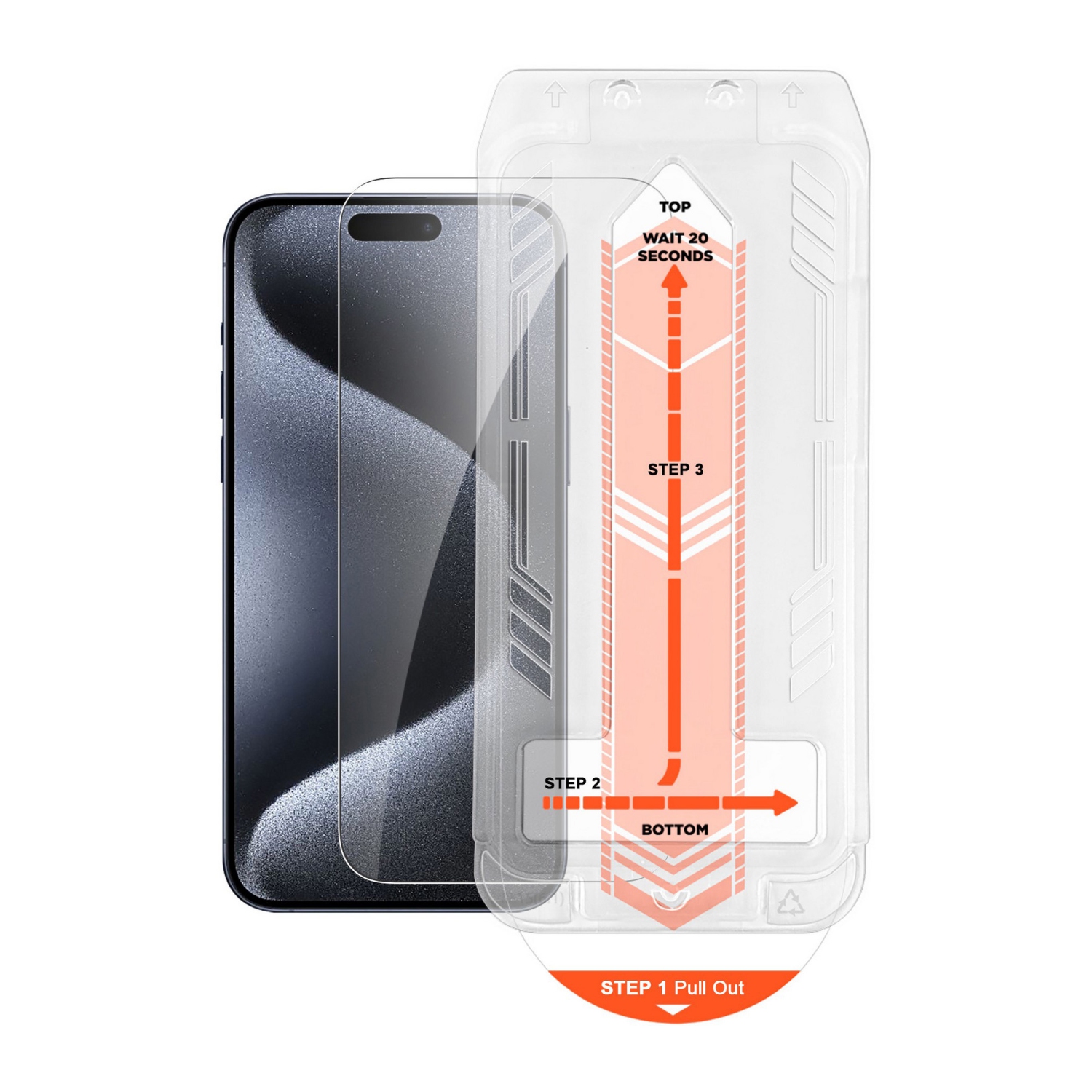 HyperGear iPhone 15 Pro Max HD Tempered Glass Screen Protector w/ Easy Installation Applicator Tray