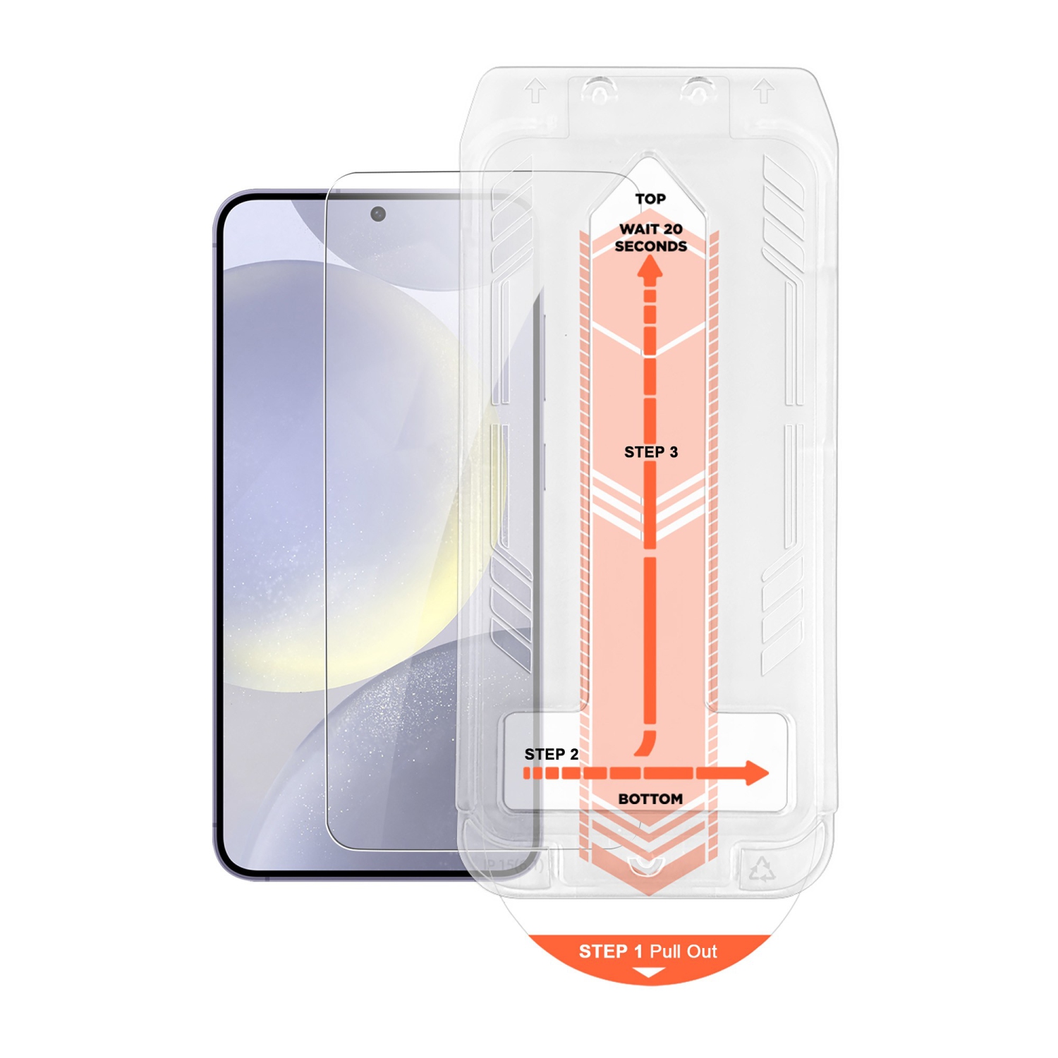 HyperGear Samsung Galaxy S24 HD Tempered Glass Screen Protector w/ Easy Installation Applicator Tray