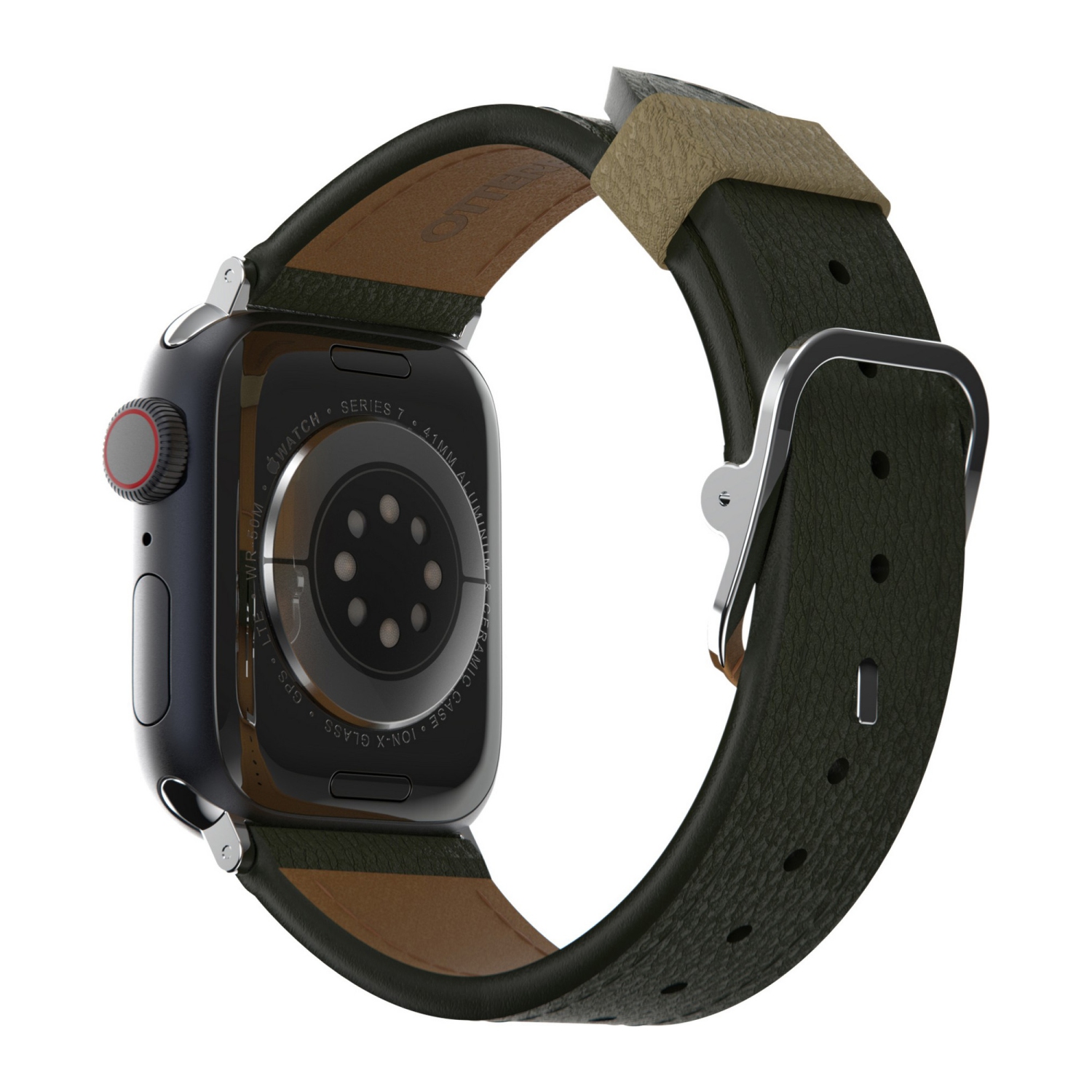 Eco-Friendly OtterBox Watch Band for 38mm, 40mm, 41mm Watches - Durable Green Cactus Leather Case