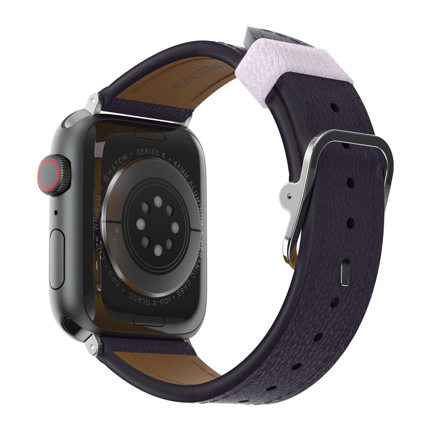 OtterBox Cactus Leather Watch Band for 42mm, 44mm, 45mm Watches - Stylish Purple Hard Shell Case