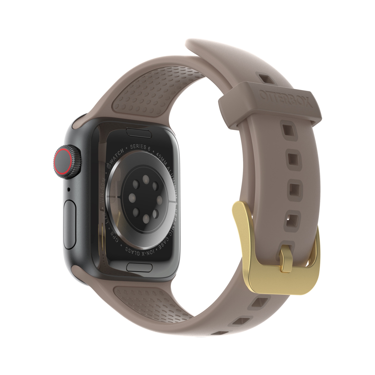 OtterBox Durable Watch Band for 38mm, 40mm, 41mm - Stylish Brown Hard Shell Case