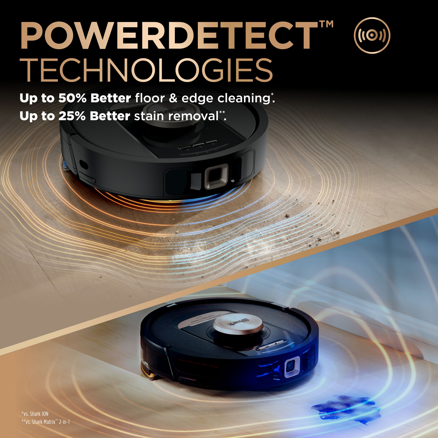 Aspirateur robot et vadrouille à vidage automatique PowerDetect NeverTouch Pro de Shark - Noir