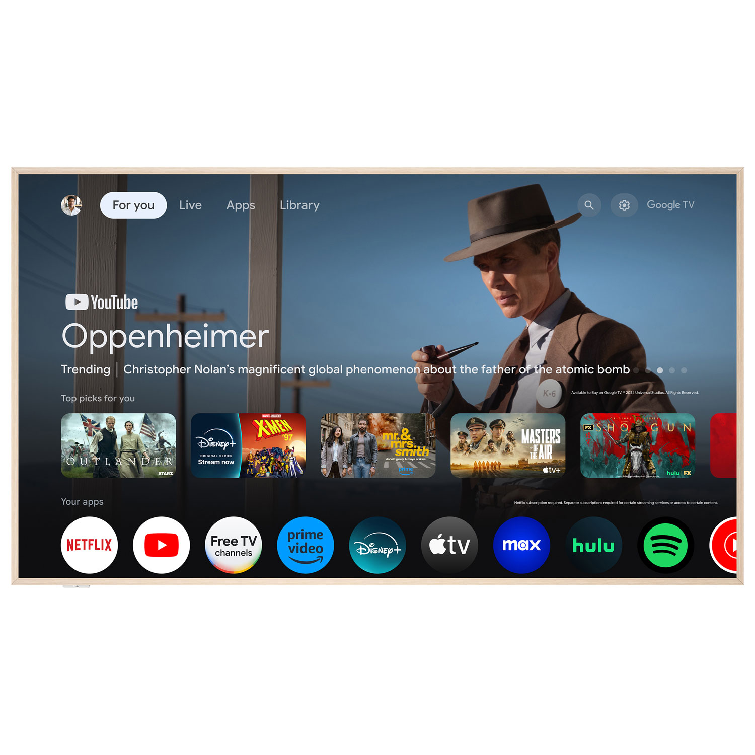 Téléviseur intelligent Google QLED HDR UHD 4K de 65 po NXTVISION de TCL - 2024 - Blanc