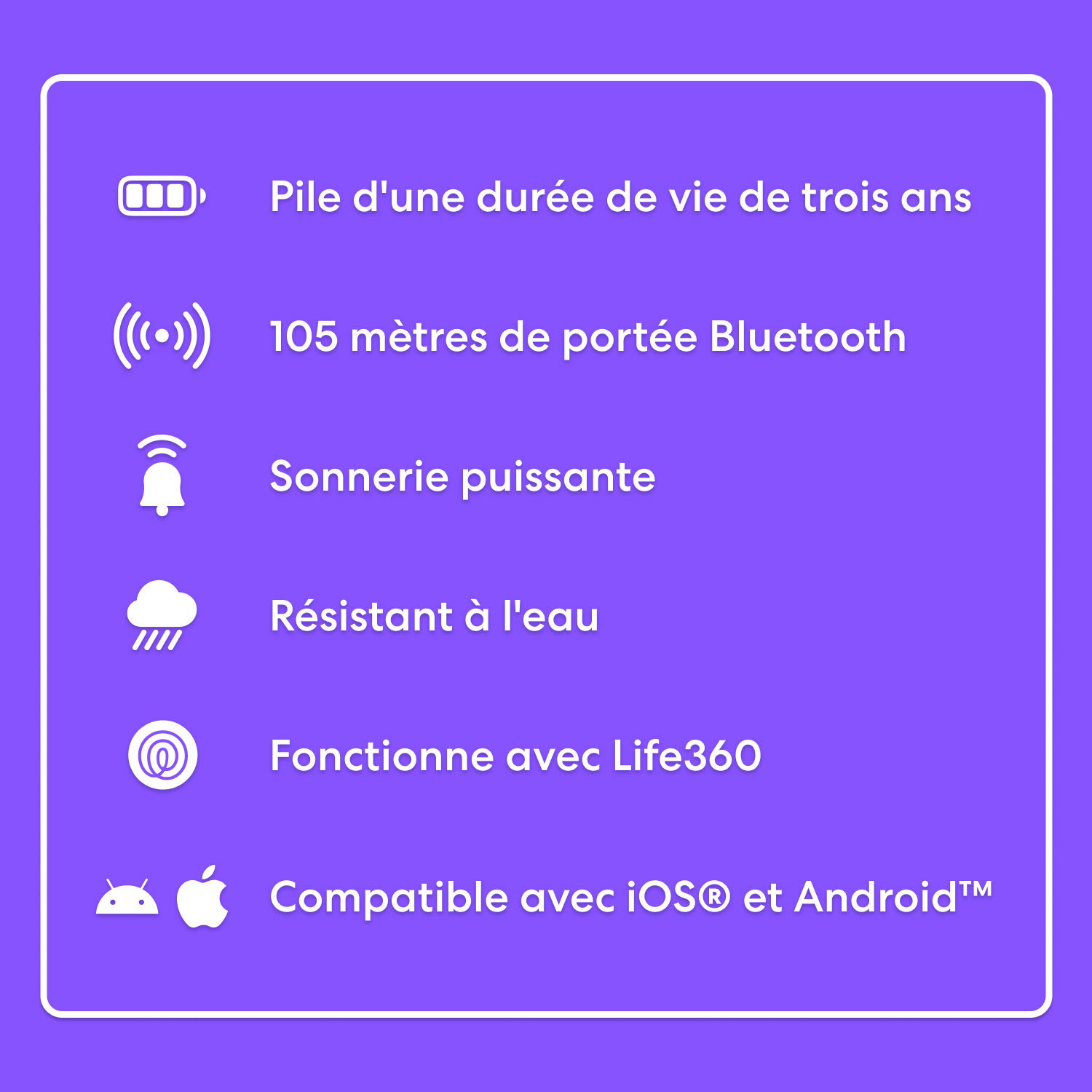 Trousse de départ de dispositifs de repérage Bluetooth Tile - Ensemble de 2 - Noir