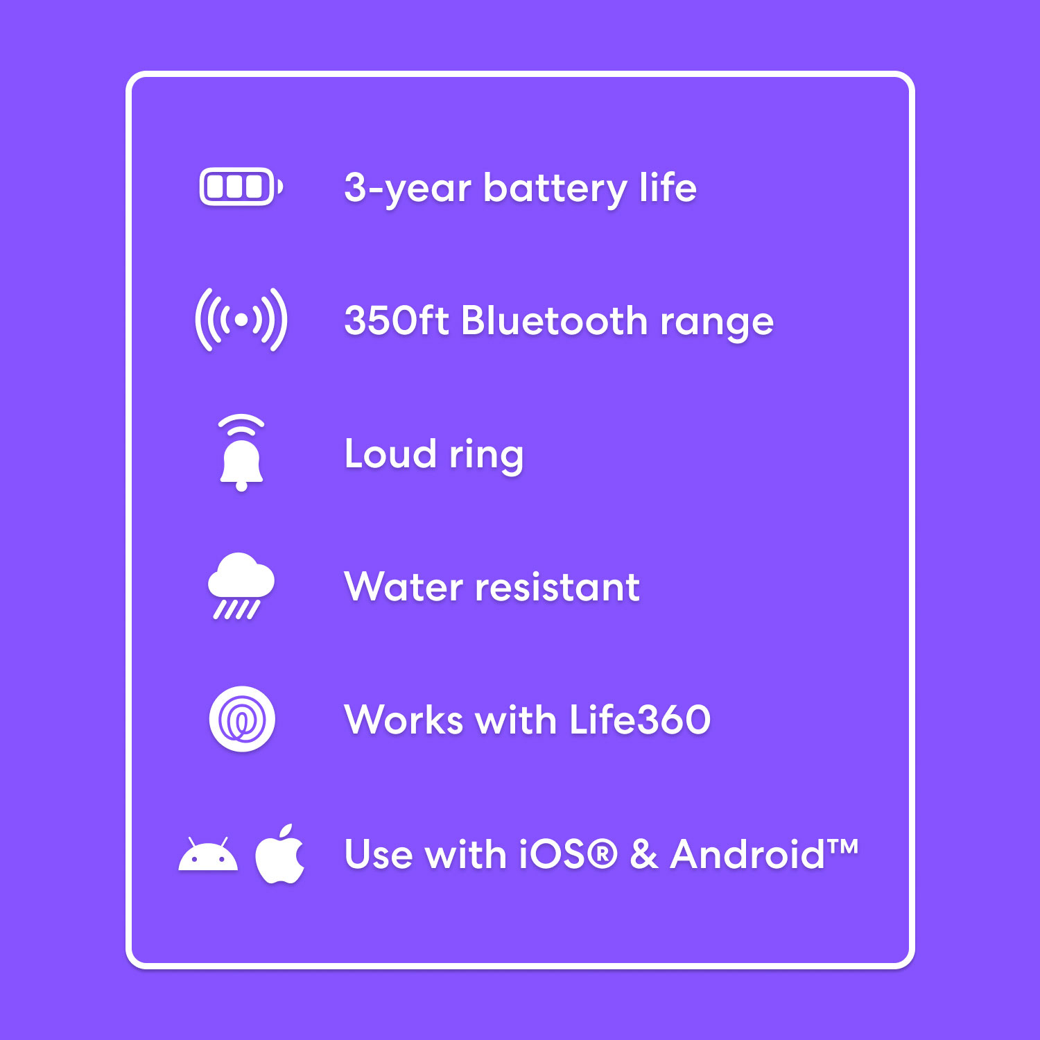 Trousse de départ de dispositifs de repérage Bluetooth Tile - Ensemble de 2 - Noir