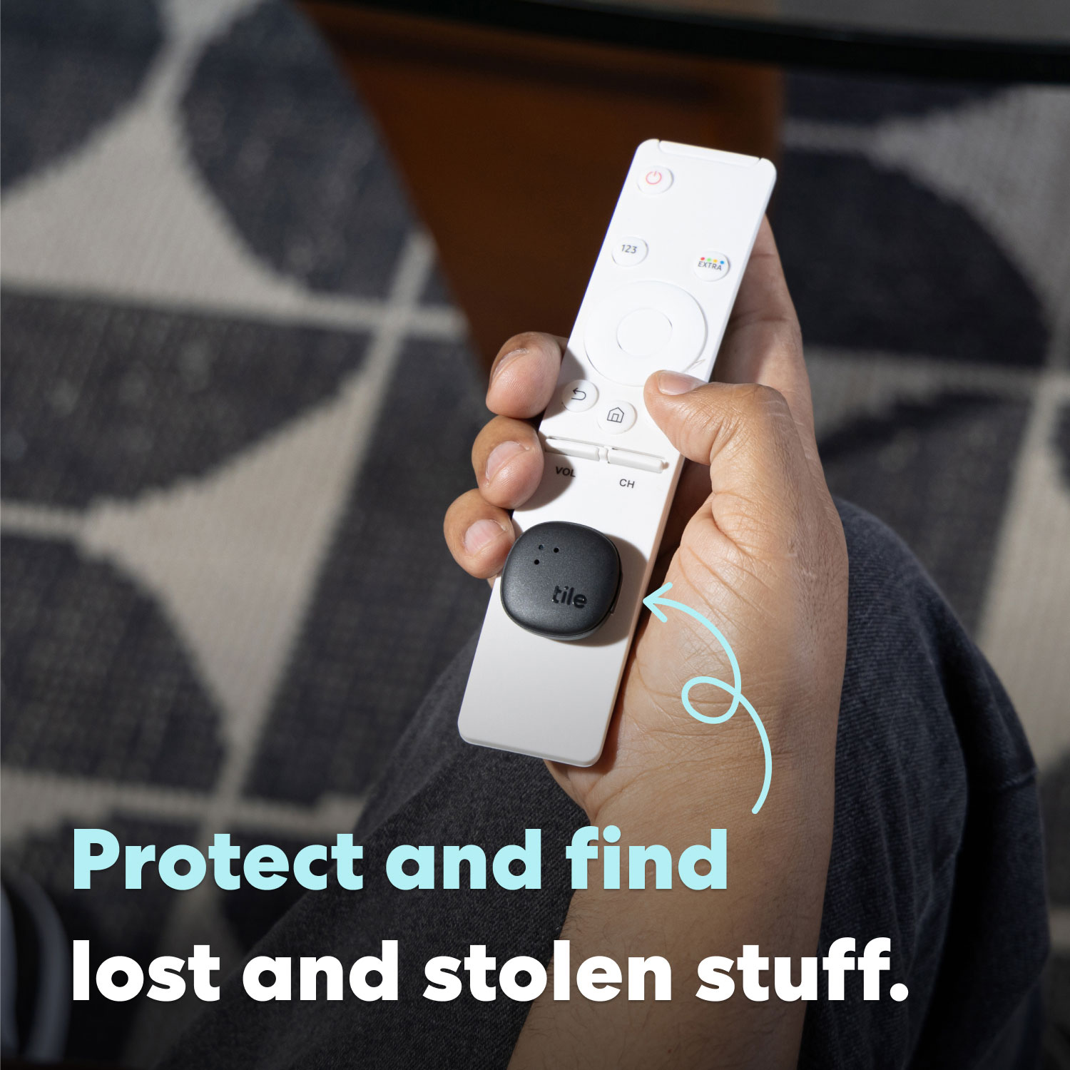 Tile Sticker Bluetooth Item Tracker - Black