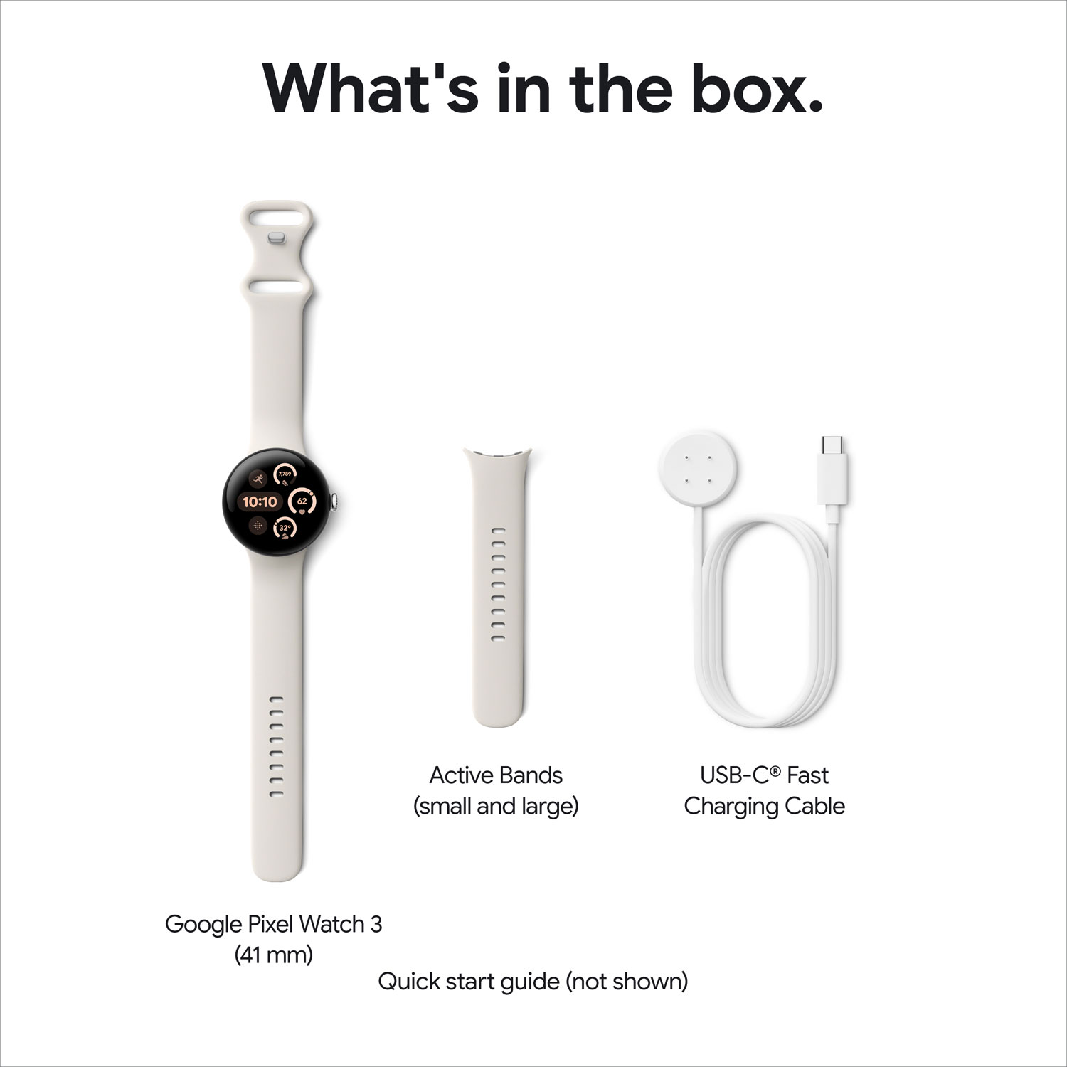TELUS Google Pixel Watch 3 41mm Champagne Gold Aluminum Case w/Hazel Active Band - Monthly Financing