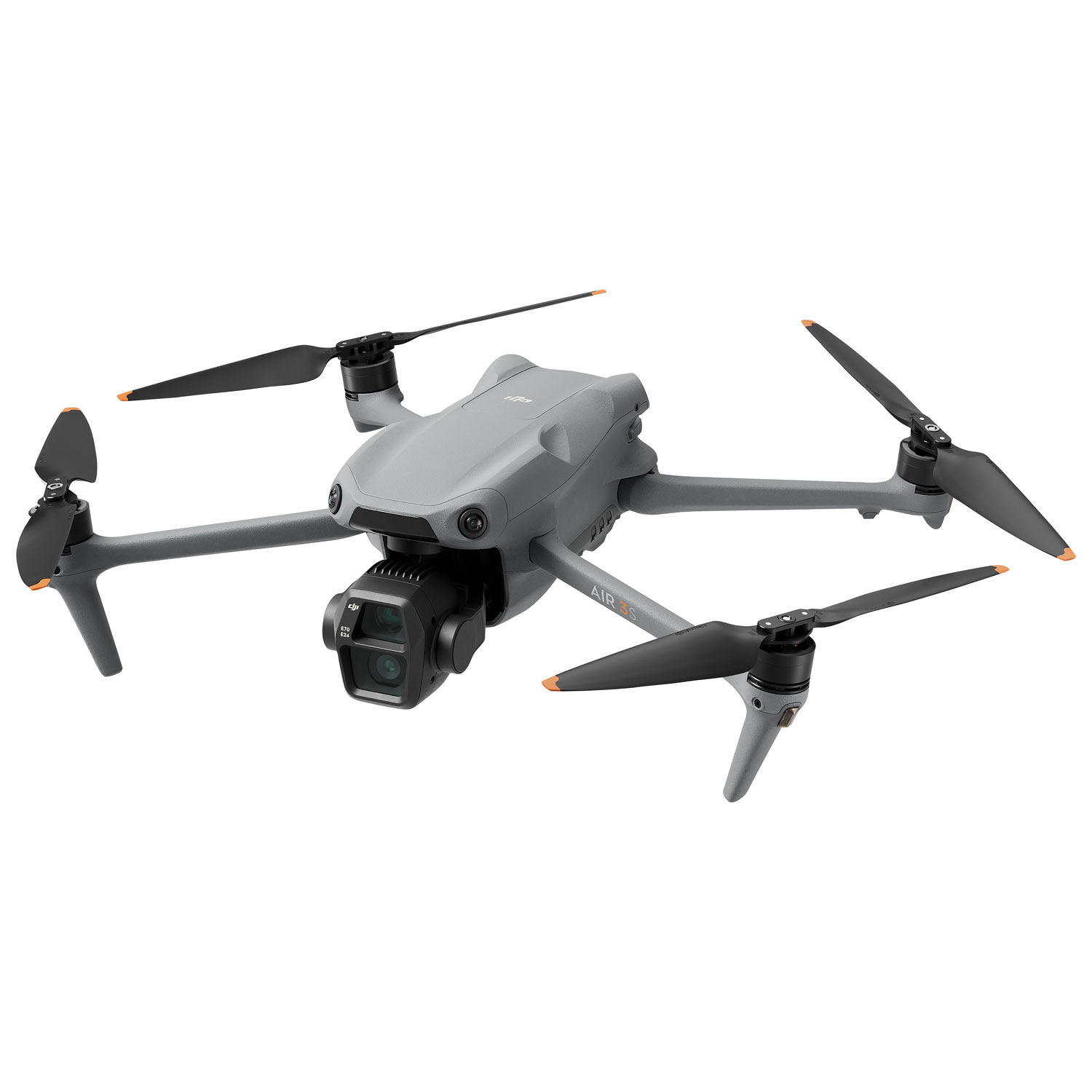 Drone quadricoptère Air 3S avec caméra et manette de DJI - Gris