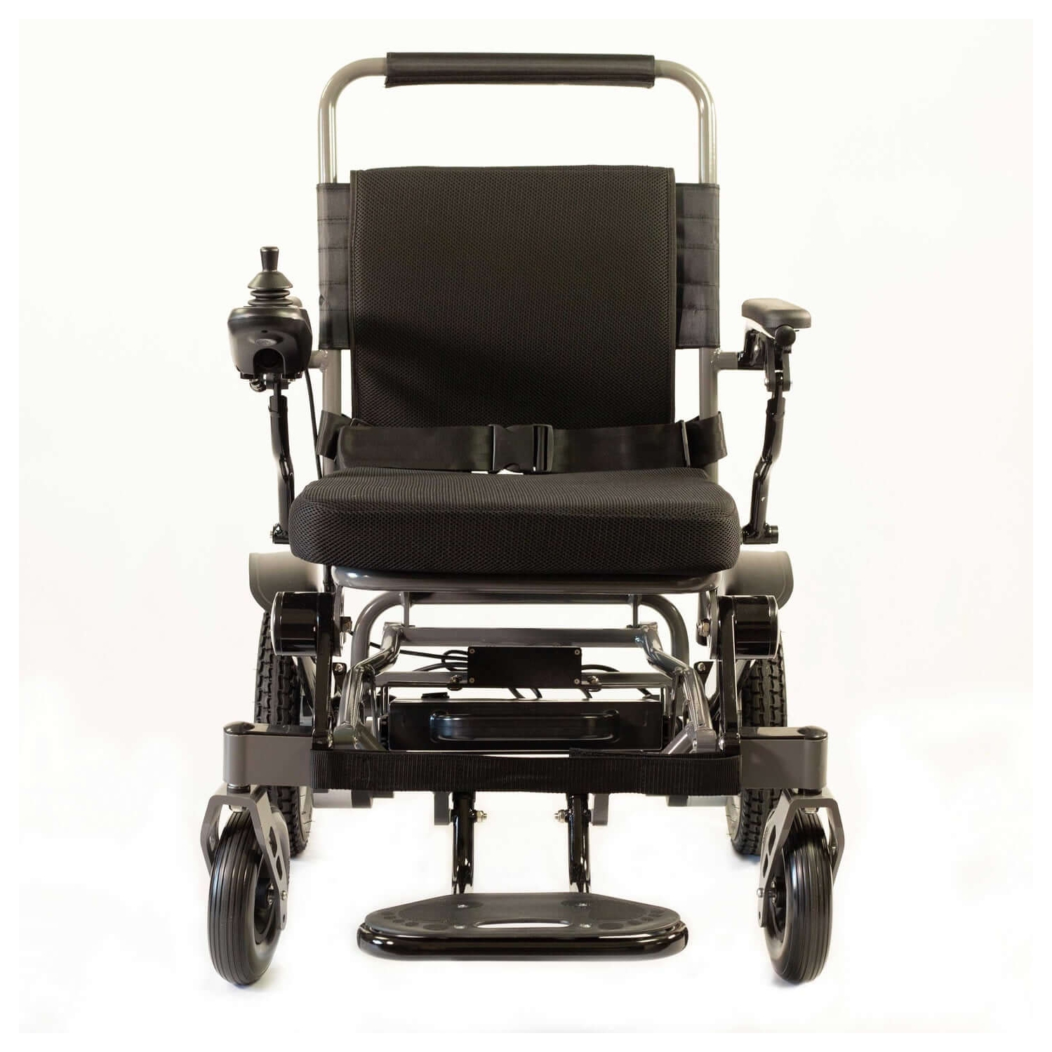Reyhee Roamer Folding Electric Wheelchair, Dual 200W Motors, 5.9 km/h Speed, 24.9 km Range, Foldable, 136 kg Capacity, Black