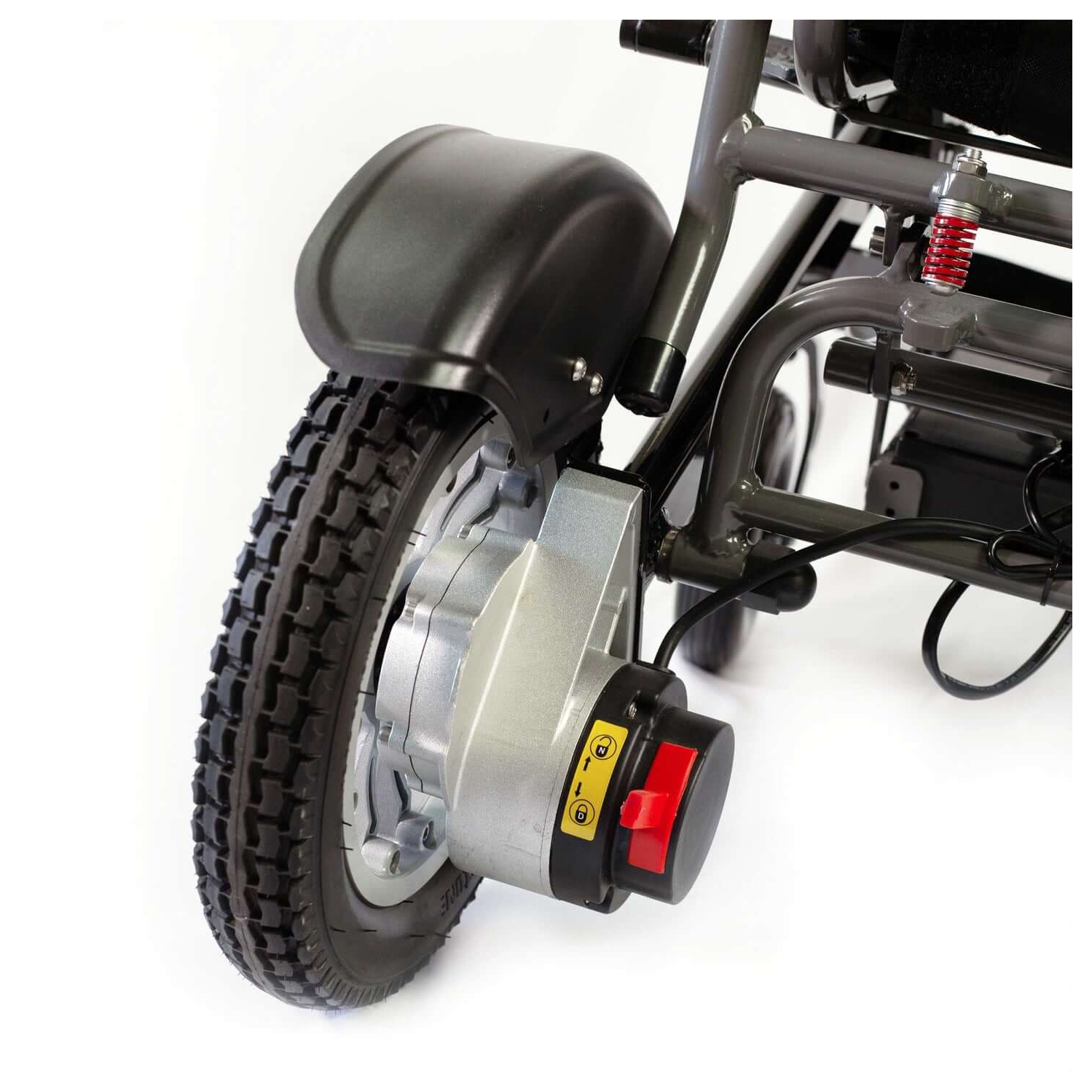 Reyhee Roamer Folding Electric Wheelchair, Dual 200W Motors, 5.9 km/h Speed, 24.9 km Range, Foldable, 136 kg Capacity, Black