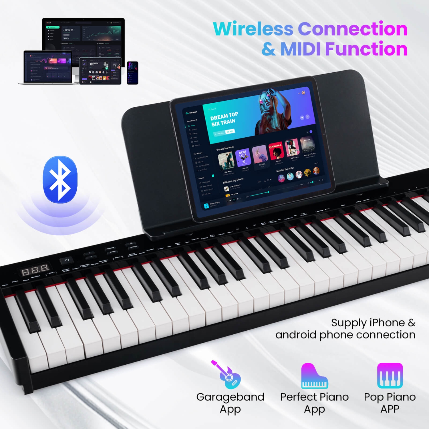 Piano Amazon Piano Numérique 88 Touches Pliable - Clavier Portable