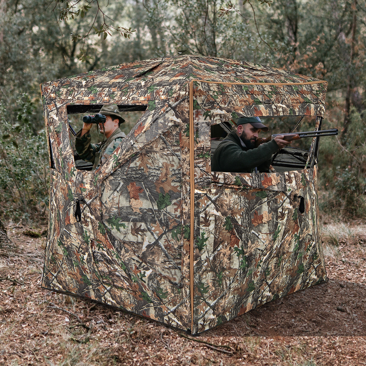 Gymax 3 in 1 Multifunctional Hunting Blind w/ Skylight Roof Cover Carrying Bag