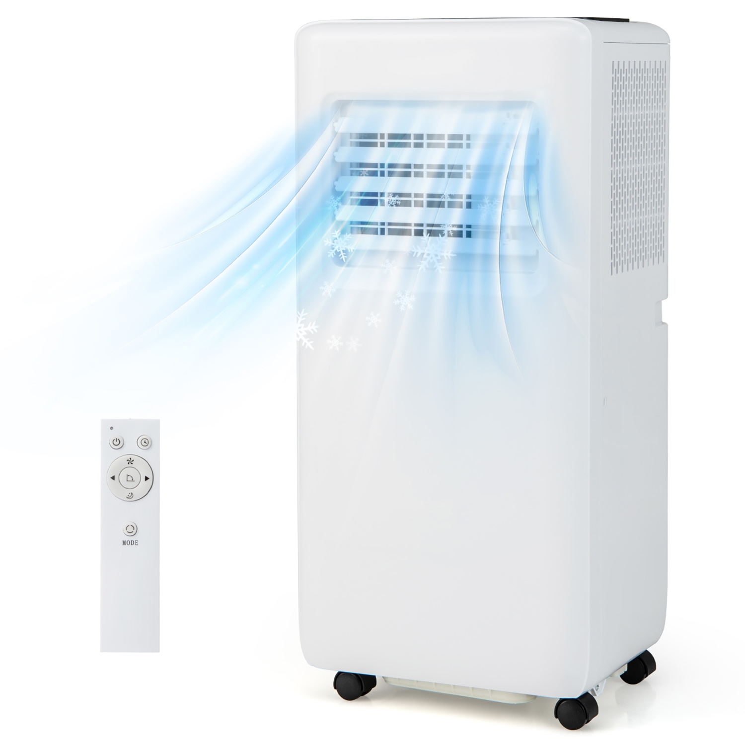 Gymax Portable Air Conditioner w/ Remote Control 3-in-1 Portable AC Unit w/ Fan & Dehumidifier