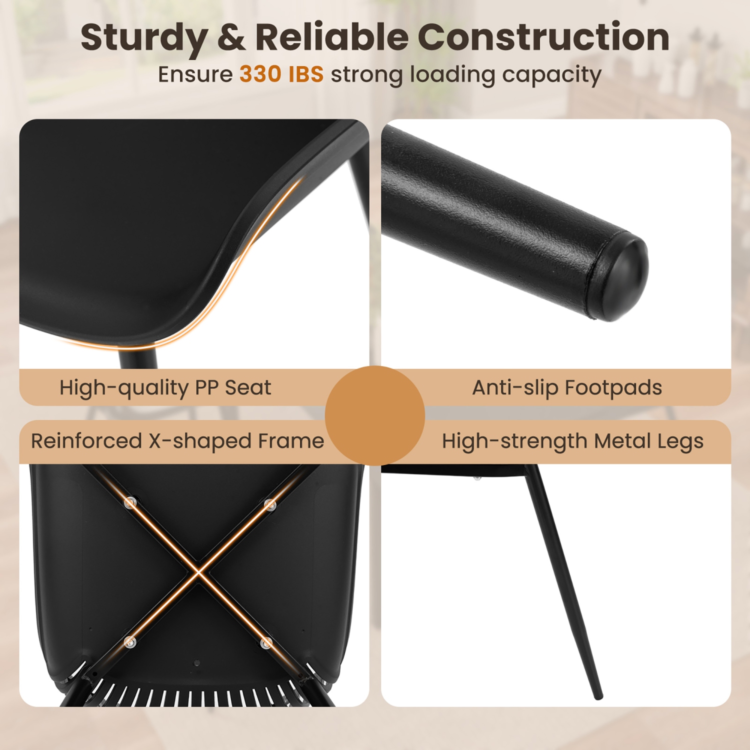 Gymax Mesh Conference Room Chairs Set of 10 w/ Upholstered Fabric Seat for Home Office