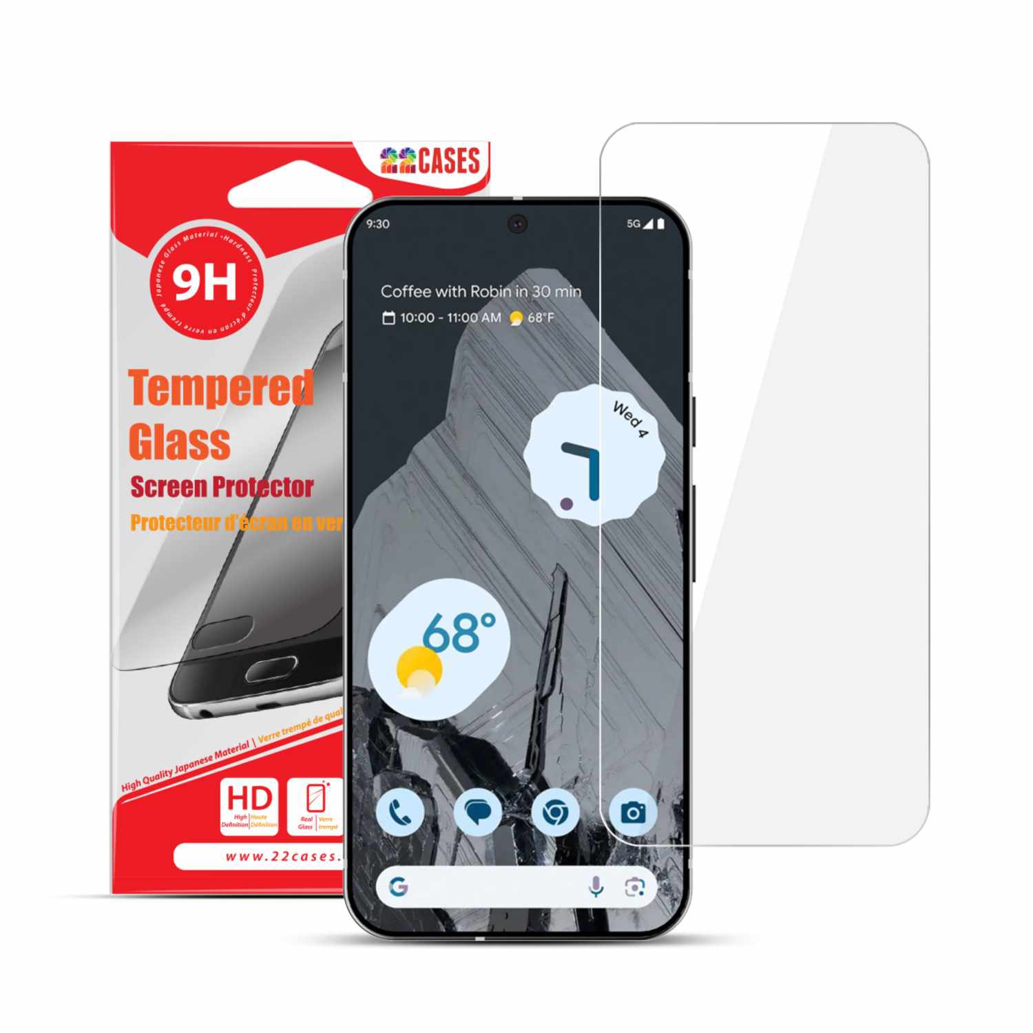 22 cases Tempered Glass Screen Protector | Made for Pixel 9