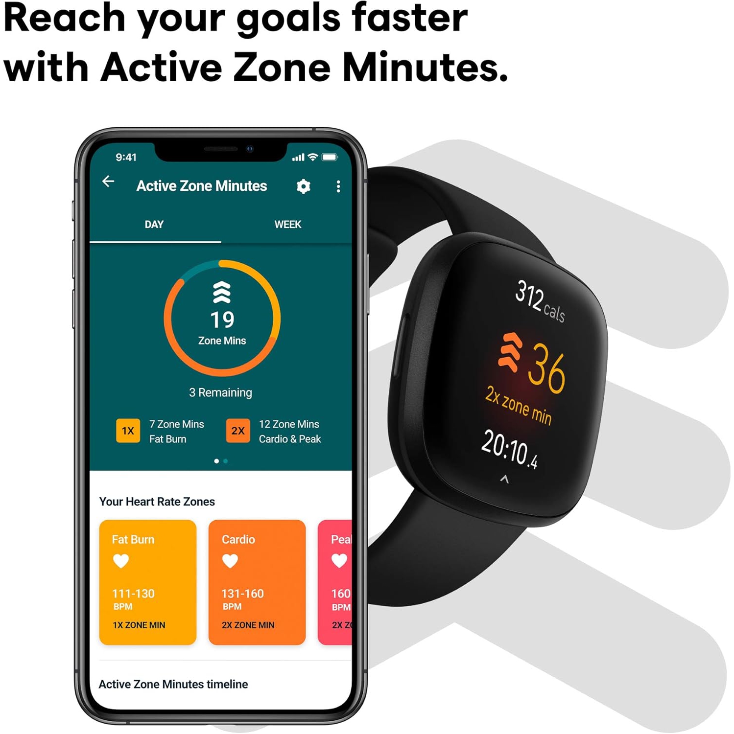 Refurbished- Fitbit Versa 3 Smart Watch with GPS- Black
