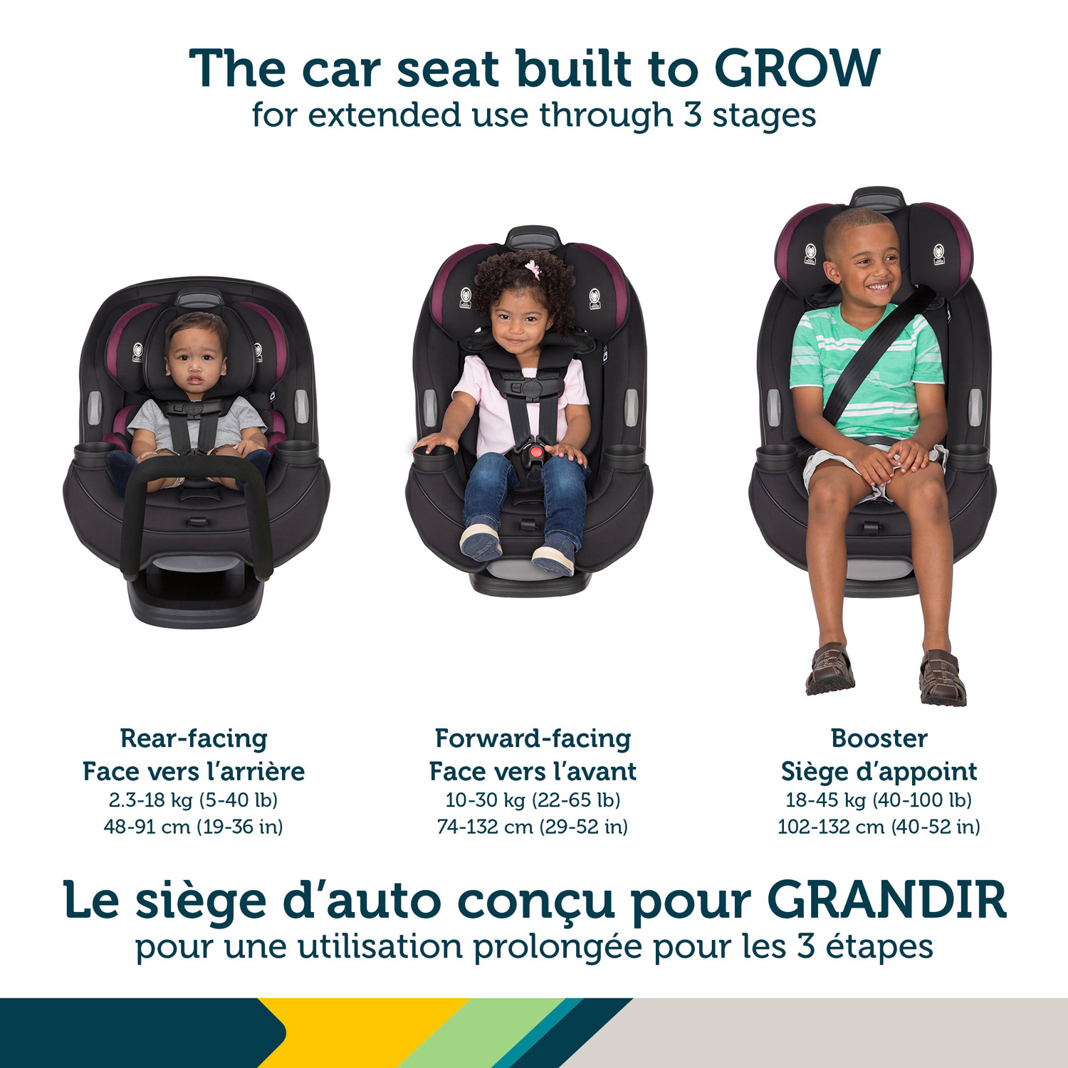 Safety 1st Grow and Go 3-in-1 Convertible Car Seat - Winehouse