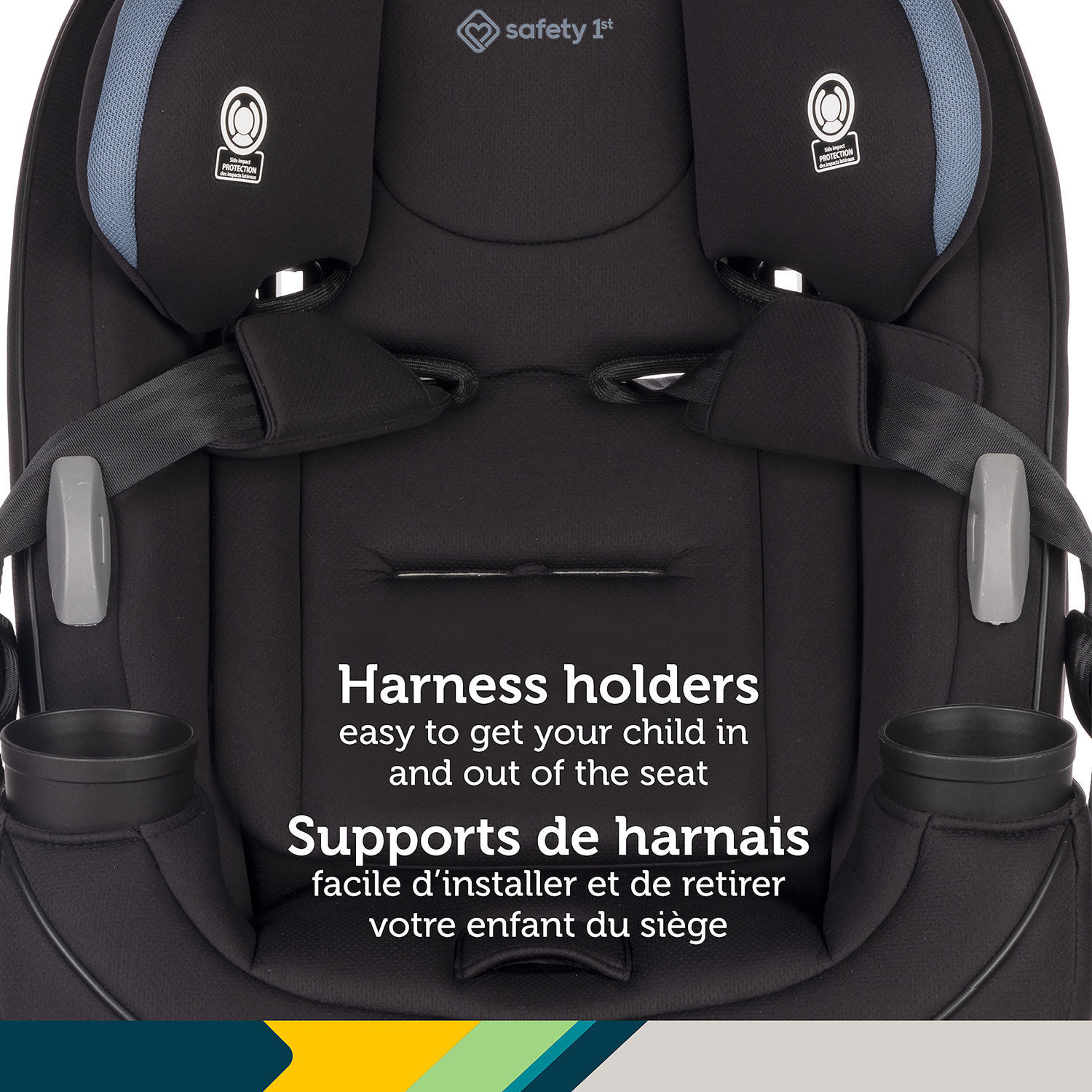 Siège d'auto 3-en-1 convertible Grow and Go de Safety 1st - Noir et bleu Lakesport