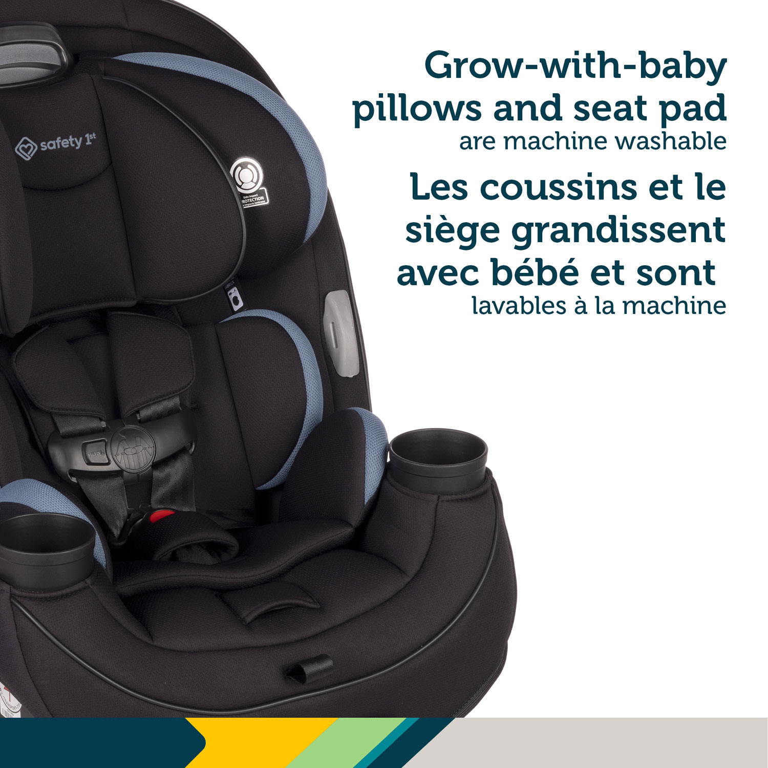 Siège d'auto 3-en-1 convertible Grow and Go de Safety 1st - Noir et bleu Lakesport
