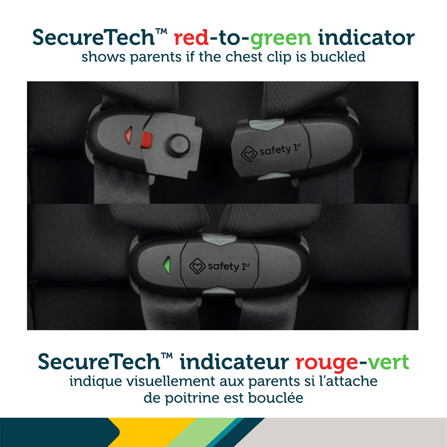 Siège rehausseur tout-en-un EverSlim de Safety 1st - Noir Hexagon Horizon