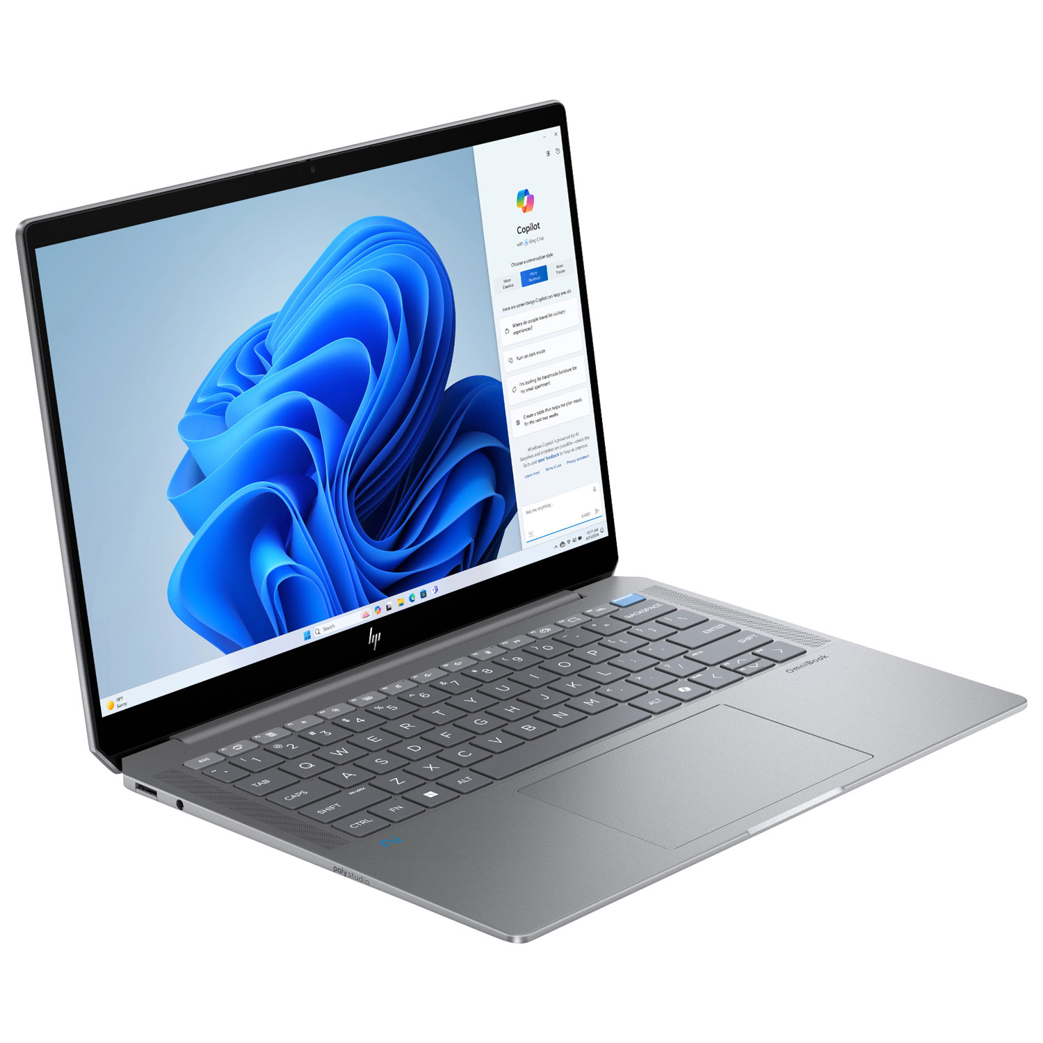 HP OmniBook Ultra 14" Touchscreen Gen AI PC Laptop - Meteor silver