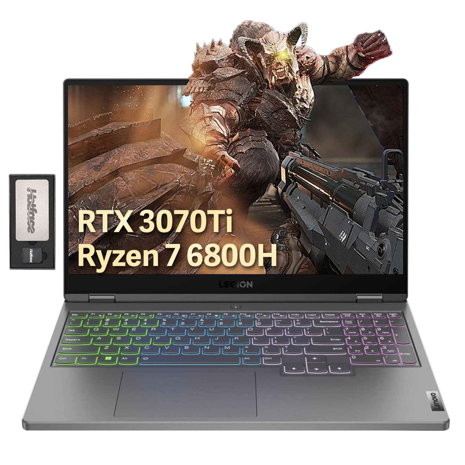 Lenovo Legion 5 Pro 16" QHD 165Hz Gaming Laptop, AMD Ryzen 7 6800H, 512GB SSD,16GB DDR5, NVIDIA GeForce RTX 3070Ti 8G, 4-Zone RGB Backlit Keyboard, Win 11, 128GB Docking Station