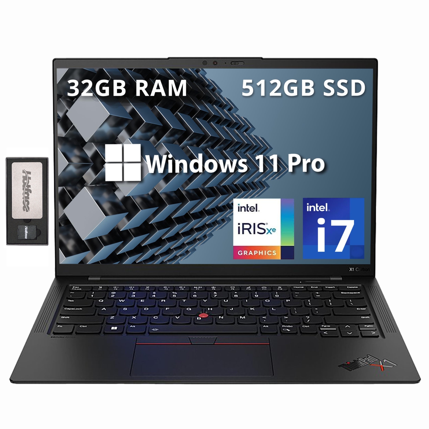 Lenovo ThinkPad X1 Carbon Gen 10 14" FHD Touchscreen Bussiness Laptop, 12th Intel Core i7-1280P, 512GB PCIe SSD, 32GB RAM, Backlit Keyboard, Win 11 Pro, Black, 32GB USB Card