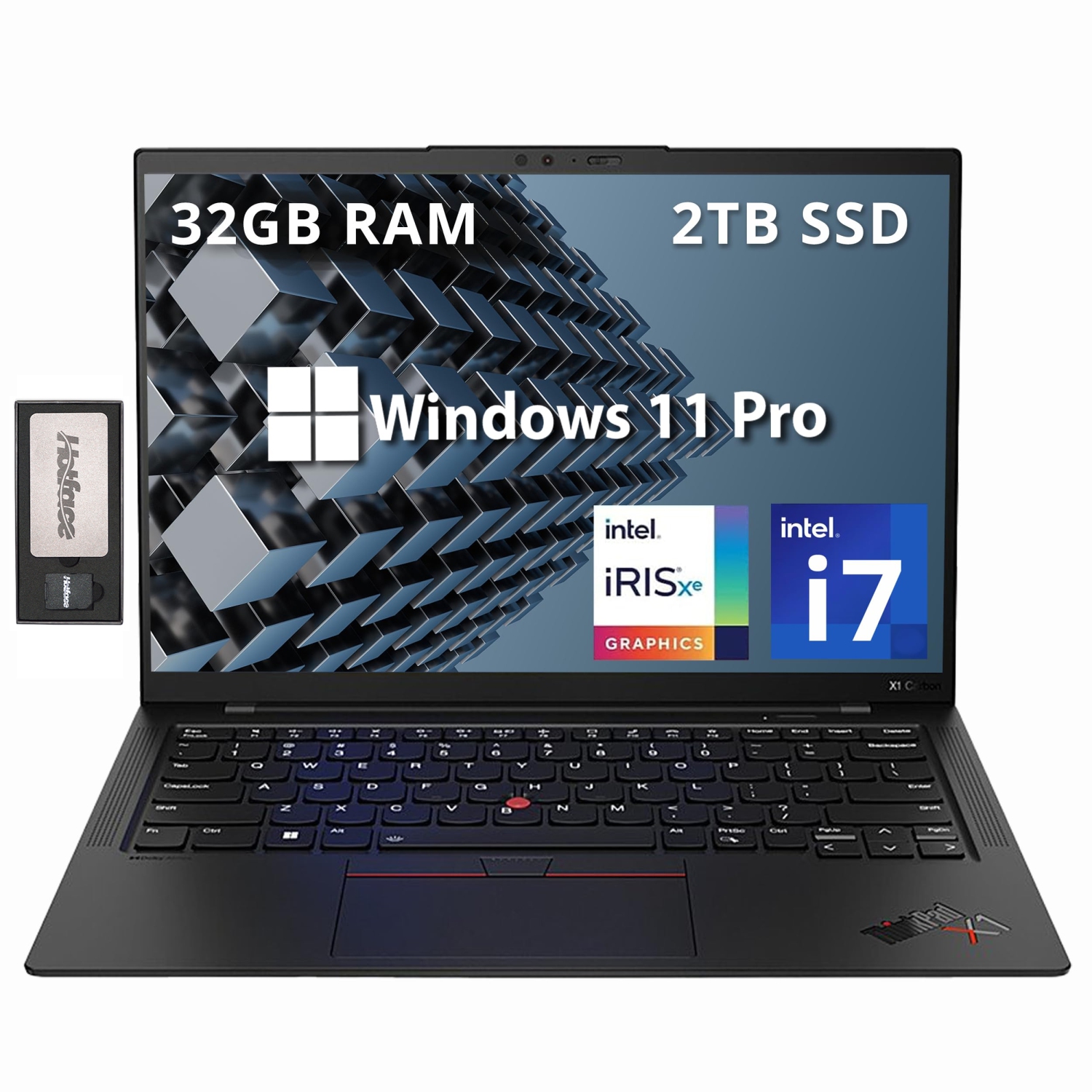 Lenovo ThinkPad X1 Carbon Gen 10 14" FHD Touchscreen Bussiness Laptop, 12th Intel Core i7-1280P, 2TB PCIe SSD, 32GB RAM, Backlit Keyboard, Win 11 Pro, Black, 32GB USB Card