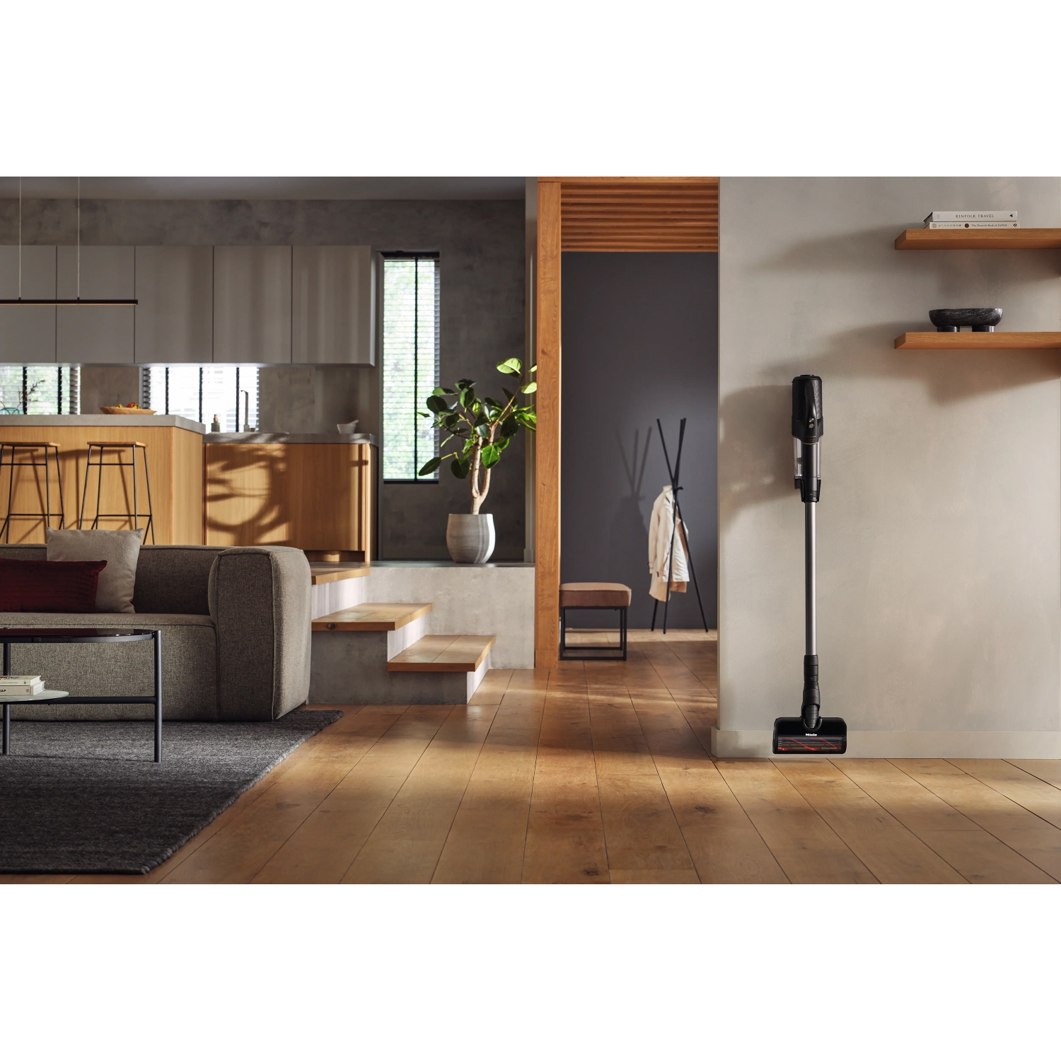 Aspirateur-balai sans fil Duoflex HX1 Cat & Dog de Miele - Noir obsidienne/Gris cosmique - Garantie de 5 ans