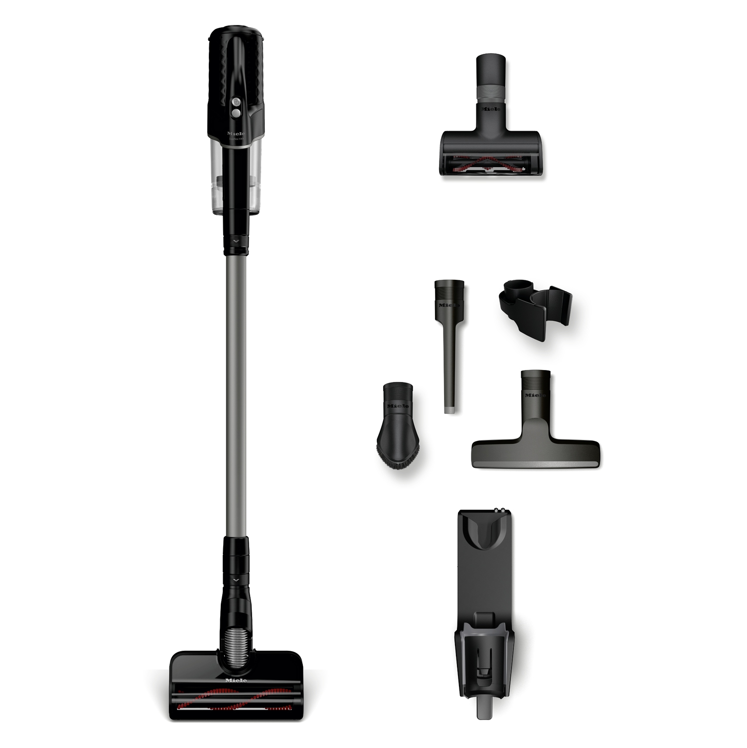 Aspirateur-balai sans fil Duoflex HX1 Cat & Dog de Miele - Noir obsidienne/Gris cosmique - Garantie de 5 ans