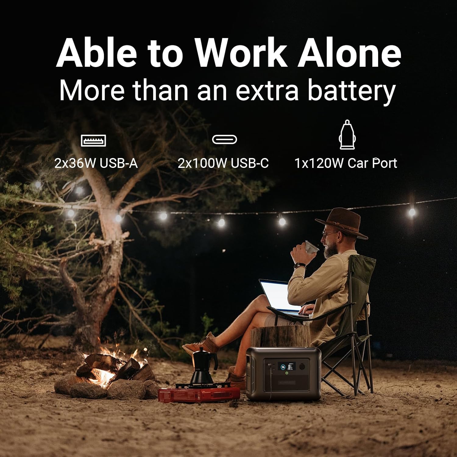 ALLPOWERS R1500 Expandable Portable Power Station with B1000 Extra Battery